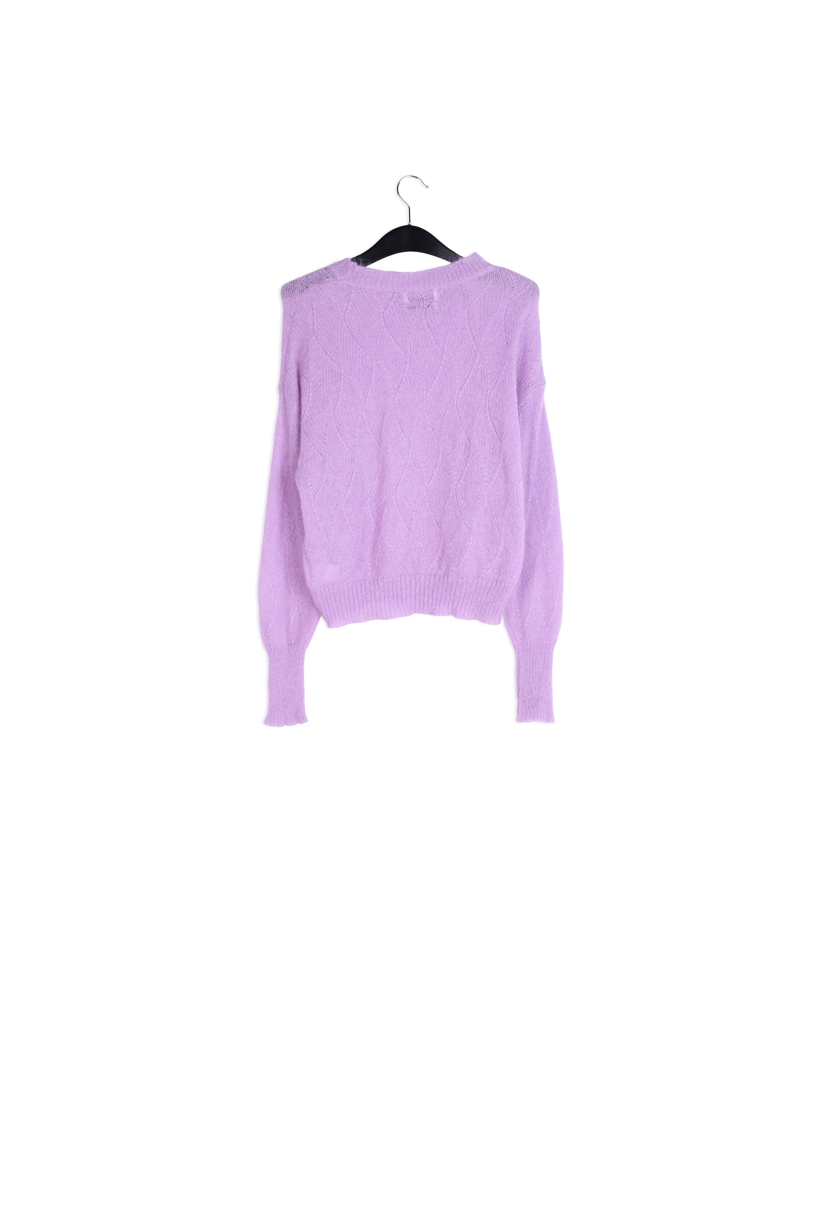 Lilac ajour-knitted mohair sweater RE—SSENTIEL | Essentiel second hand
