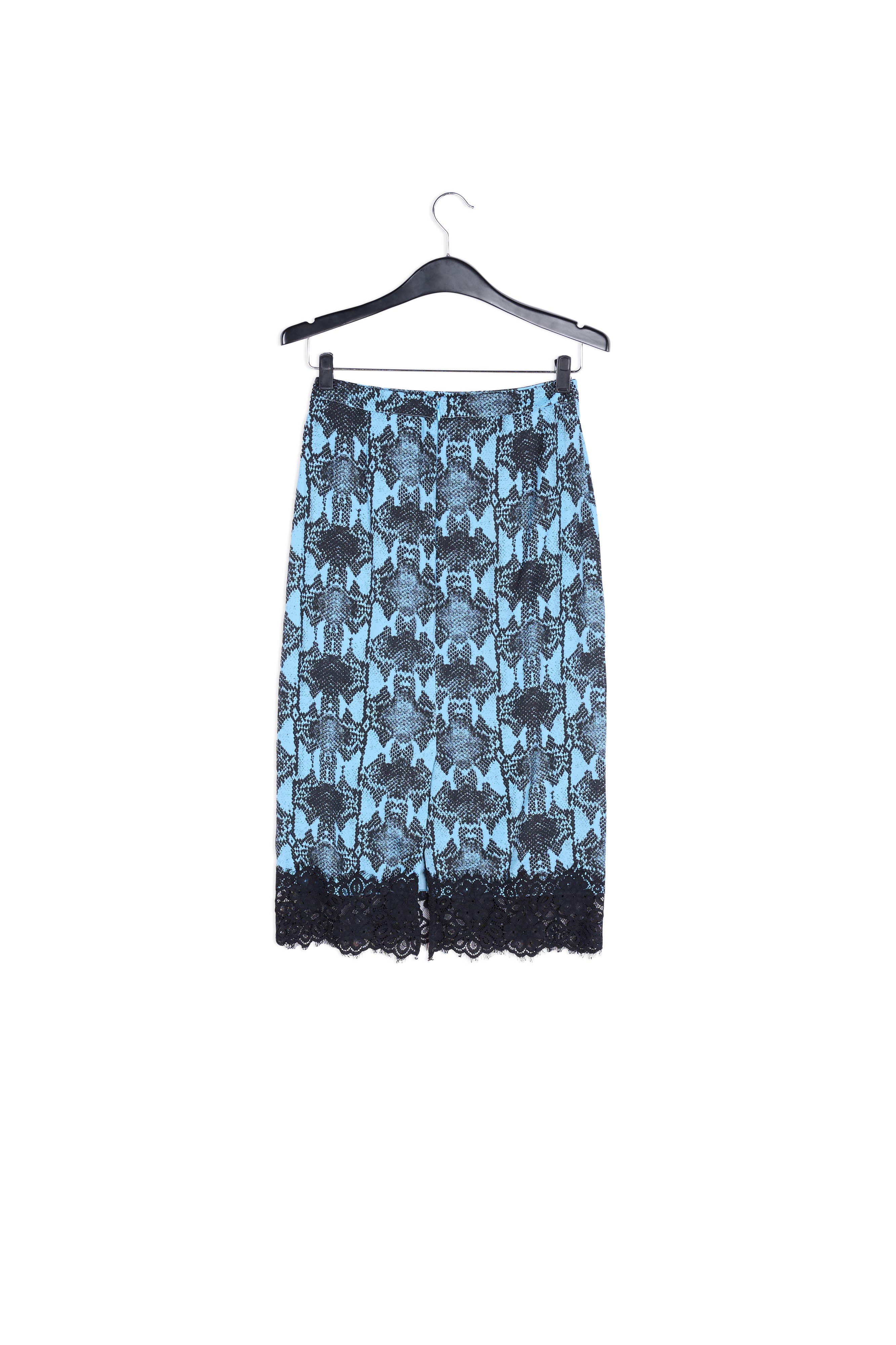 Jupe crayon bleue à imprimé serpent RE—SSENTIEL | Essentiel second hand