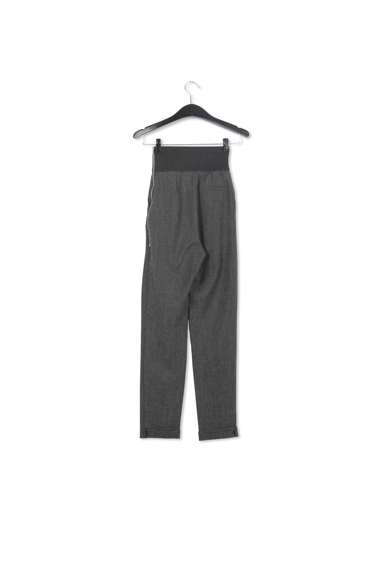 High-waisted black and white tapered pants RE—SSENTIEL | Essentiel second hand
