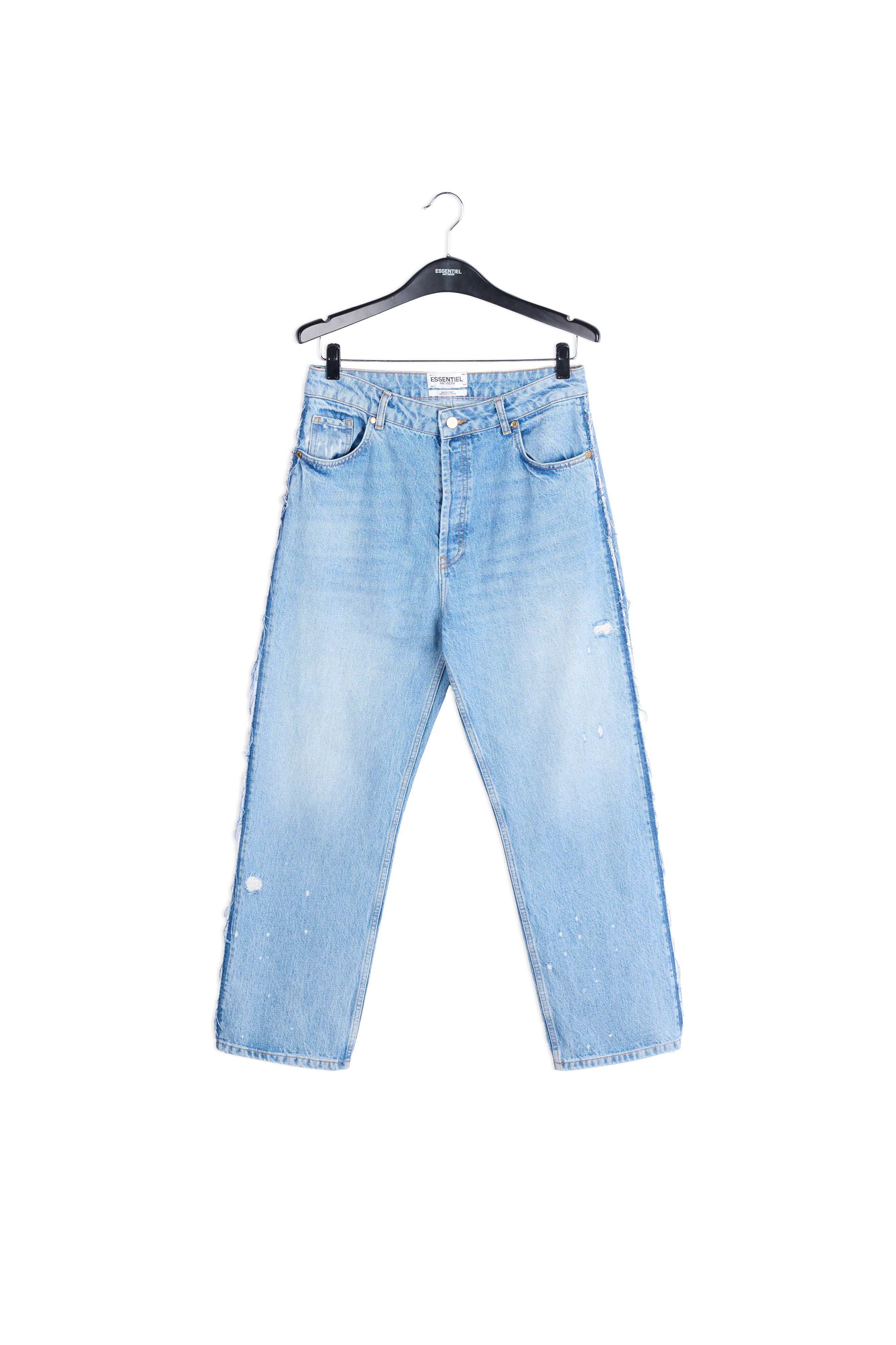 Dark blue distressed high-rise jeans RE—SSENTIEL | Essentiel second hand