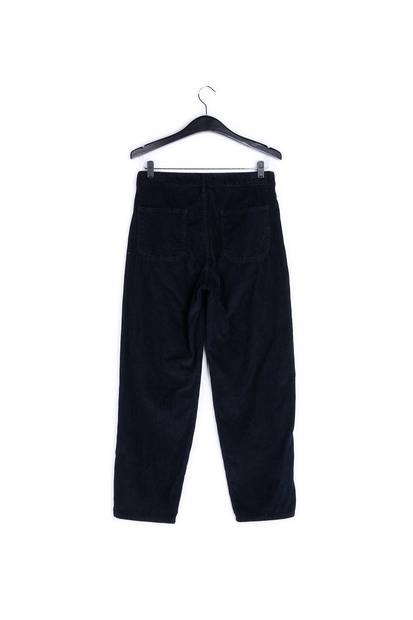 Black cotton-corduroy trousers RE—SSENTIEL | Essentiel second hand