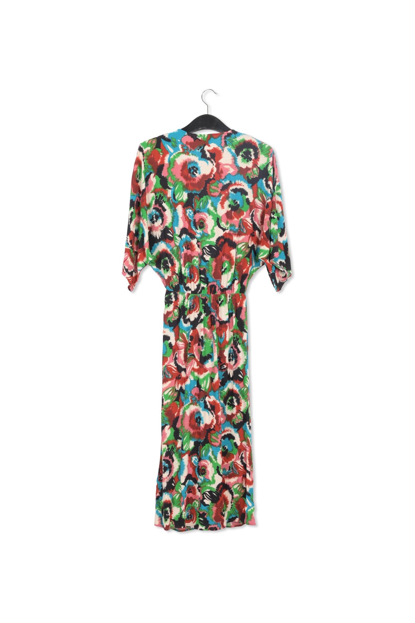 Multicolor kimono dress with floral print RE—SSENTIEL | Essentiel second hand