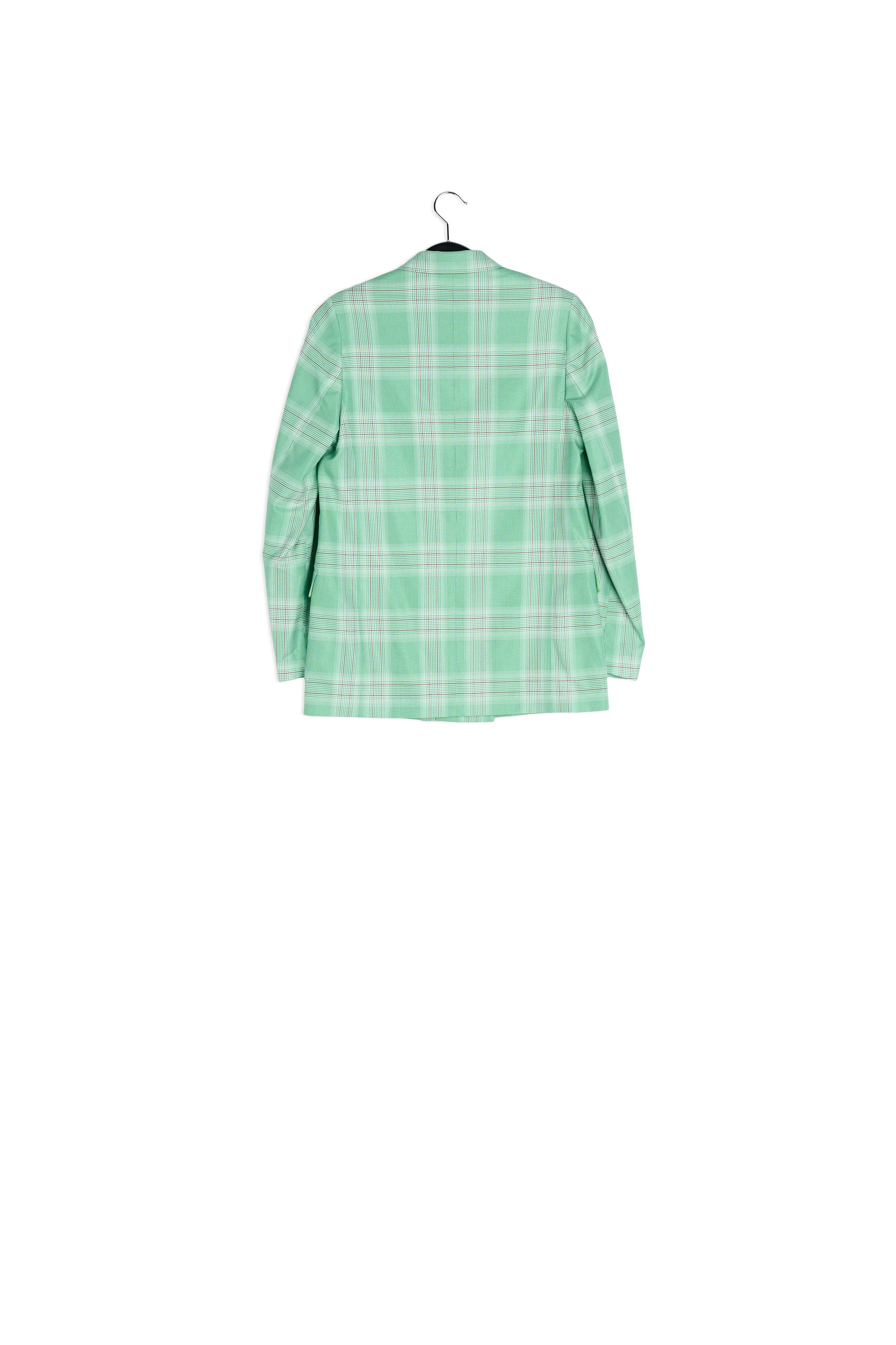 Veste croisée en tartan vert RE—SSENTIEL | Essentiel second hand