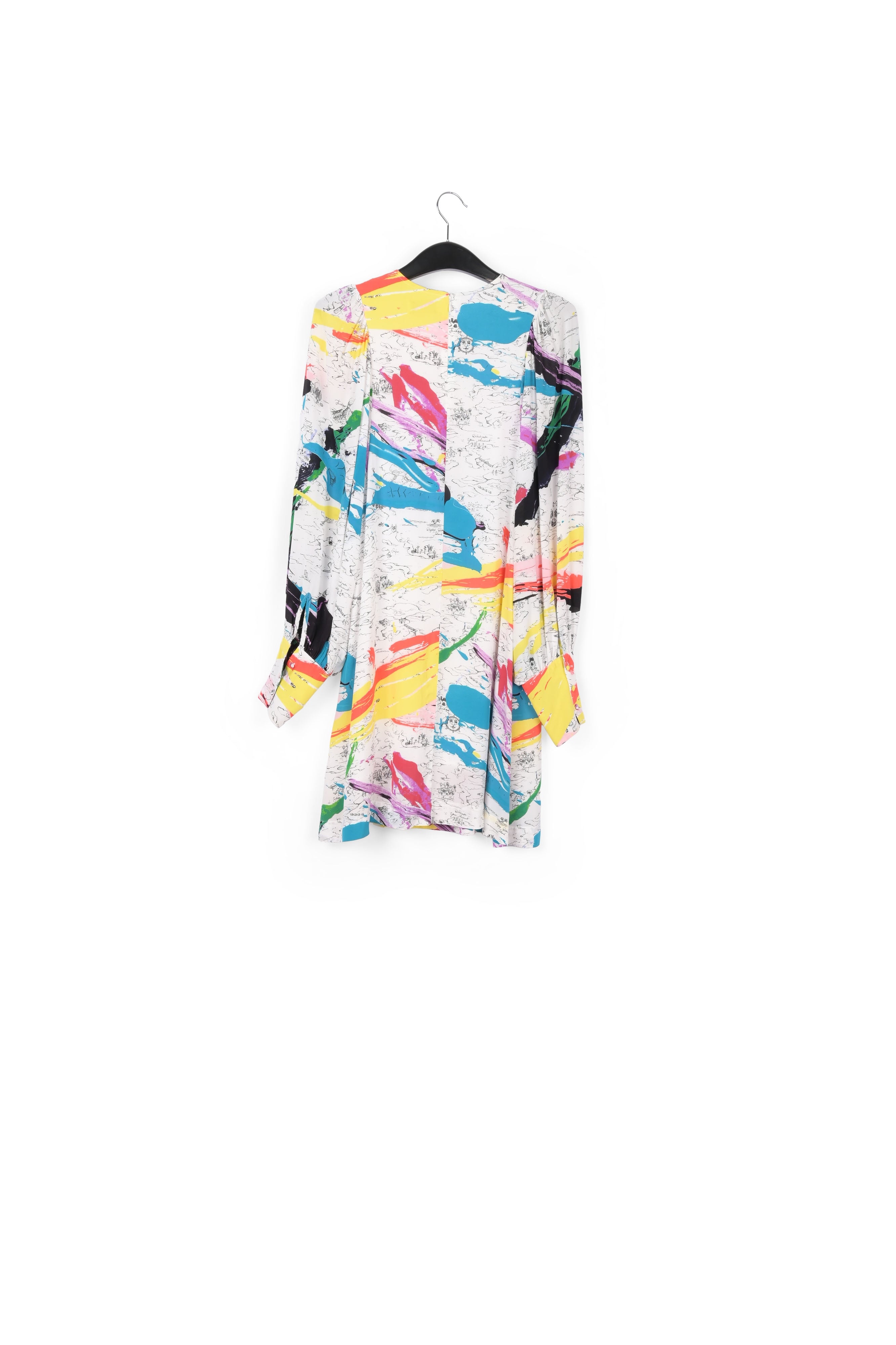 Off-white mini dress with colorful splatters RE—SSENTIEL | Essentiel second hand