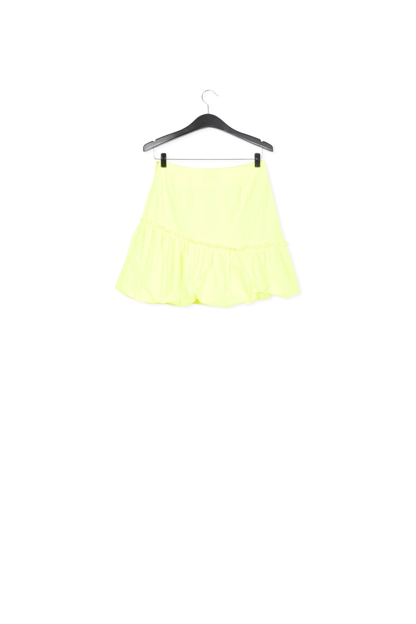 Yellow ruffled hem mini skirt RE—SSENTIEL | Essentiel second hand