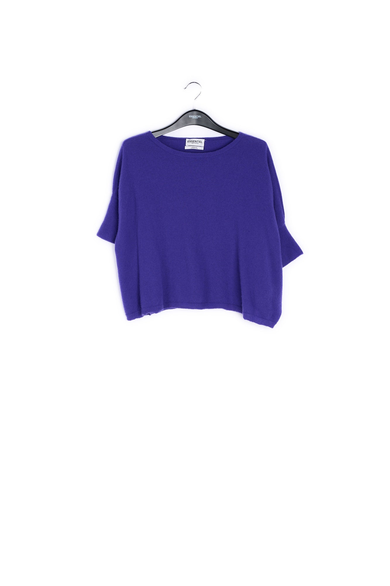Purple oversized cashmere blend knitted top RE—SSENTIEL | Essentiel second hand