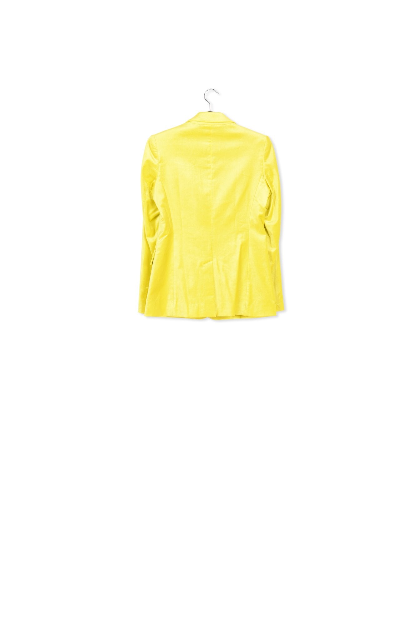 Yellow slim-fit velvet blazer RE—SSENTIEL | Essentiel second hand