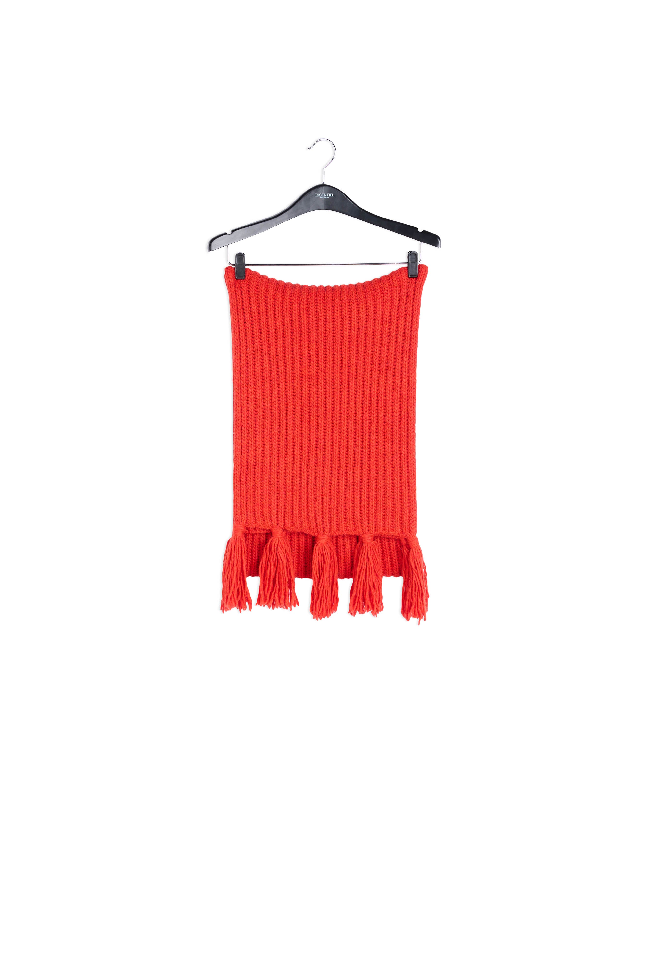 Long lilac ribbed-knit scarf RE—SSENTIEL | Essentiel second hand