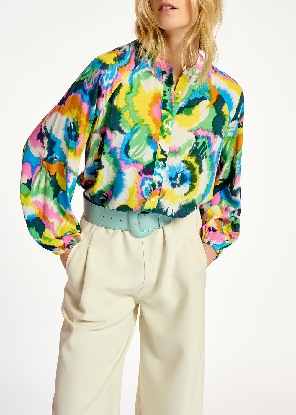 Multicolor floral print shirt RE—SSENTIEL | Essentiel second hand