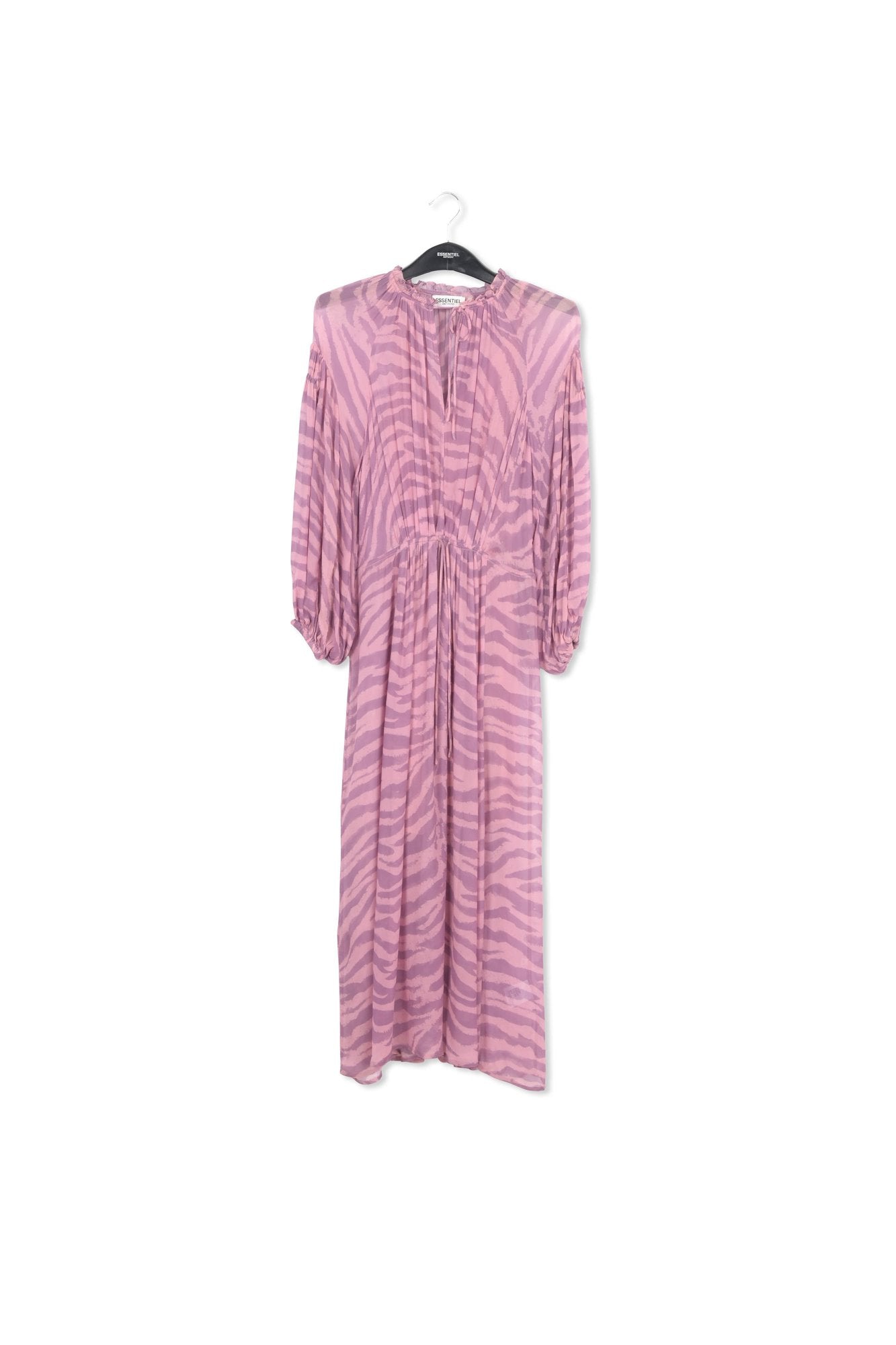Lilac zebra-print loose-fit maxi dress RE—SSENTIEL | Essentiel second hand