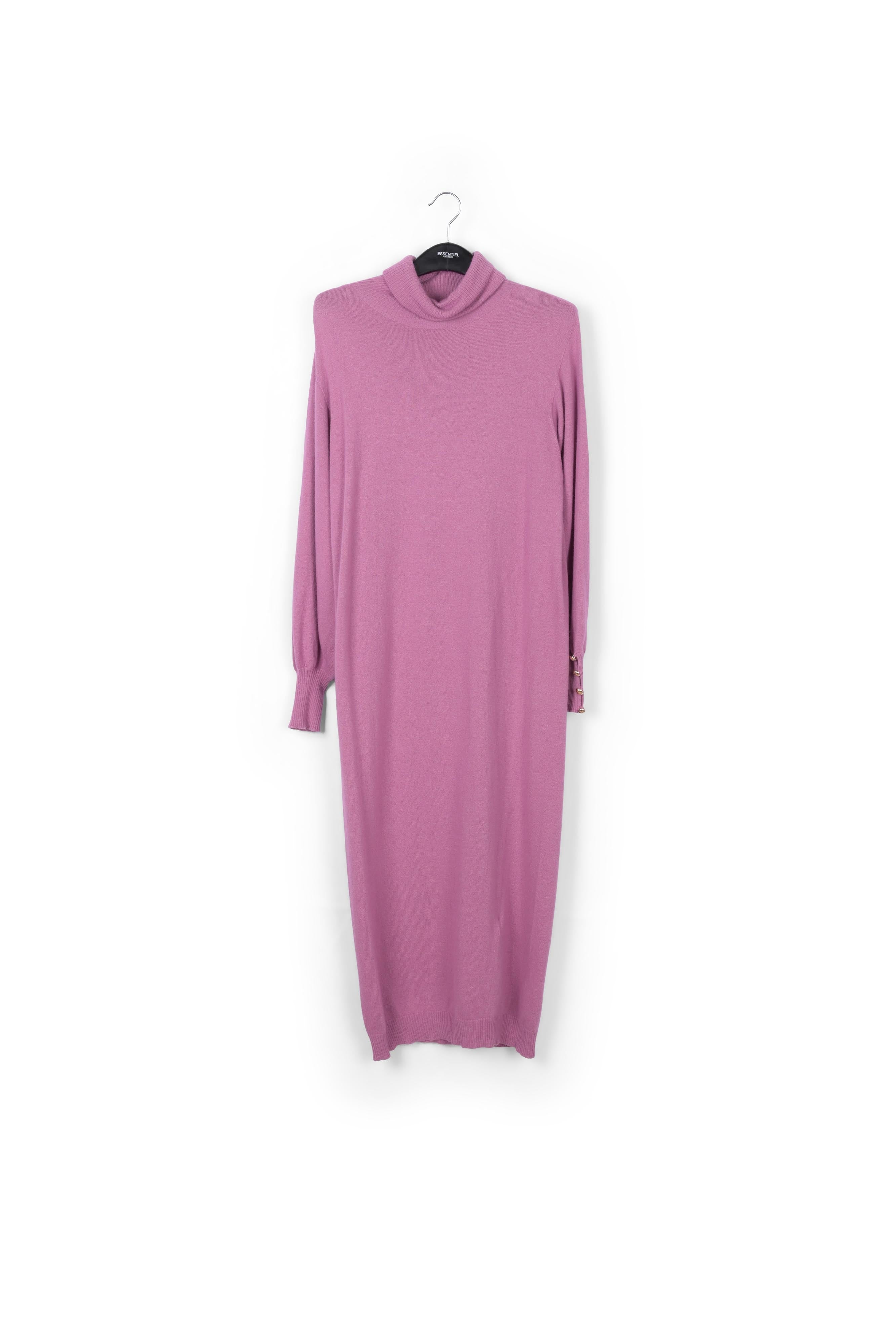 Robe à col roulé en tricot lilas foncé RE—SSENTIEL | Essentiel second hand