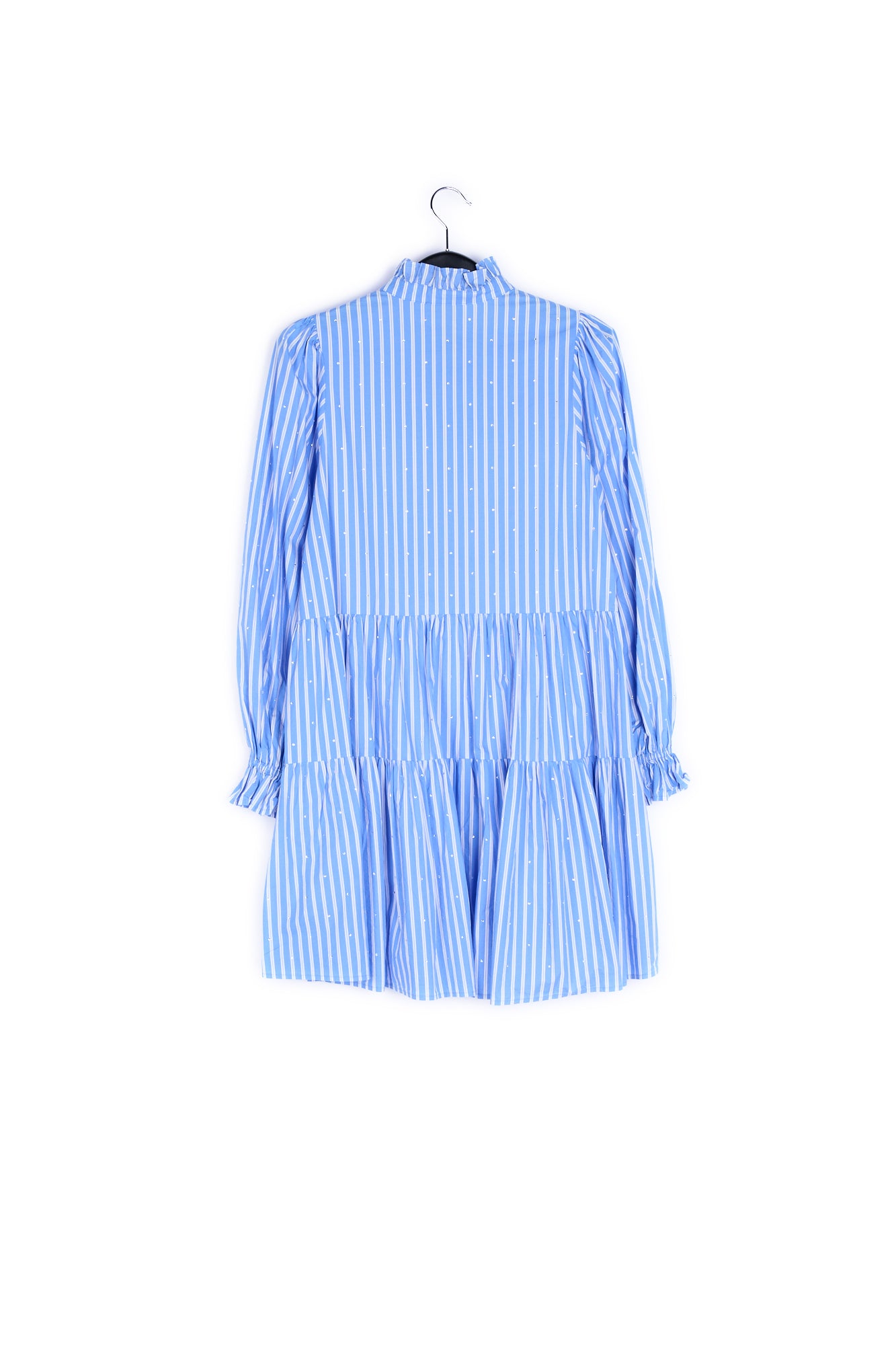 Light blue striped cotton-poplin mini dress RE—SSENTIEL | Essentiel second hand