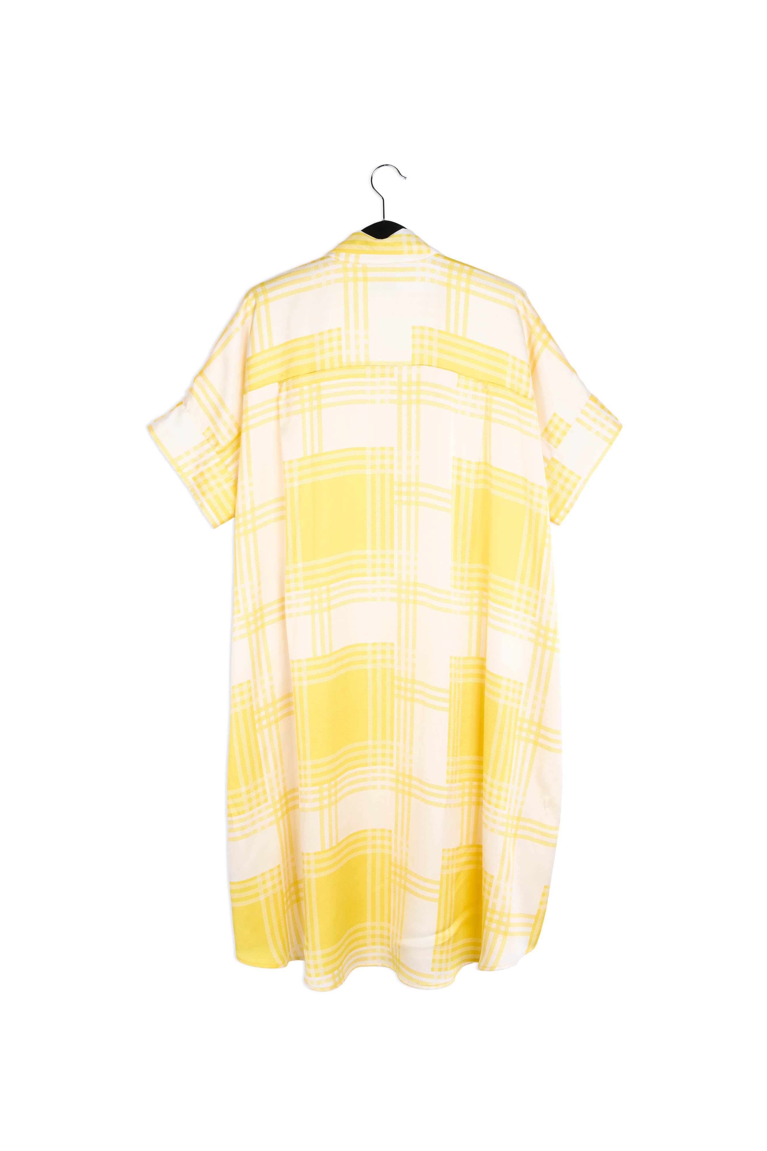 Off white and black checked shirt dress RE—SSENTIEL | Essentiel second hand