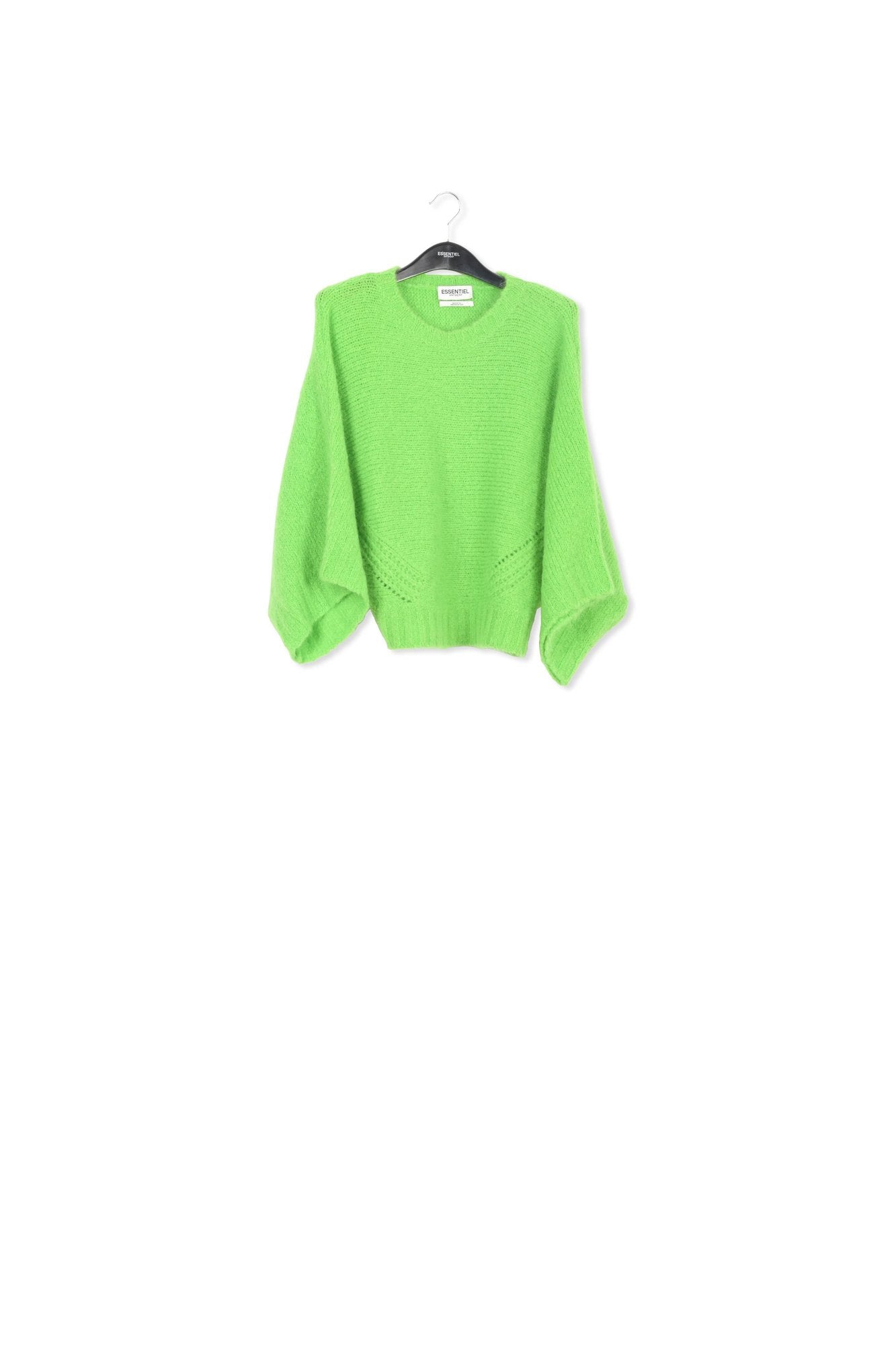 Green knit sweater with cape effect RE—SSENTIEL | Essentiel second hand