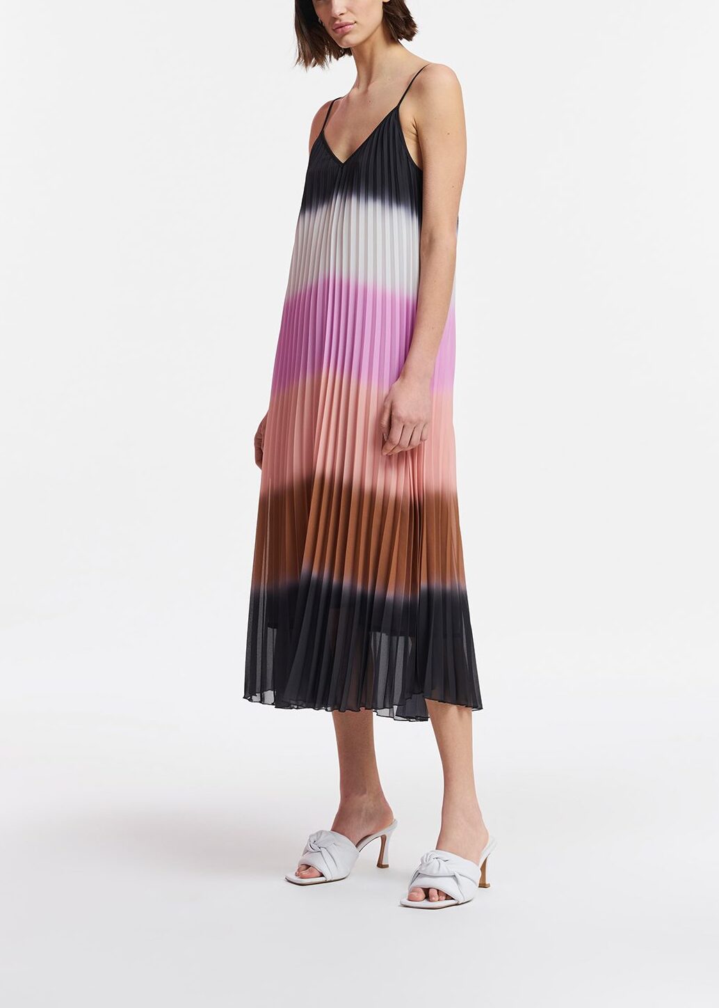 Robe caraco plissée à  effet dégradé multicolore RE—SSENTIEL | Essentiel second hand