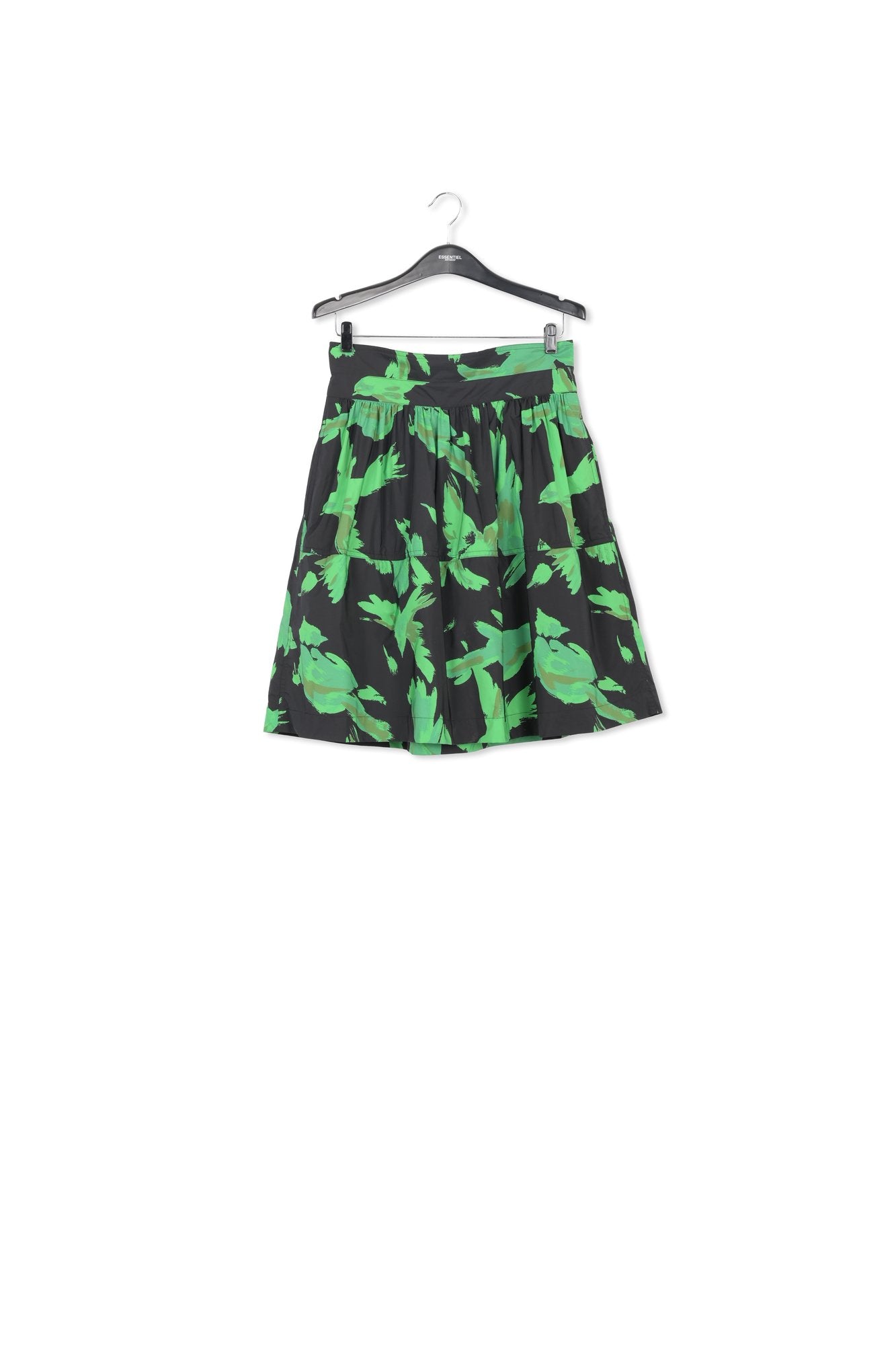 Black and green gathered mini skirt RE—SSENTIEL | Essentiel second hand