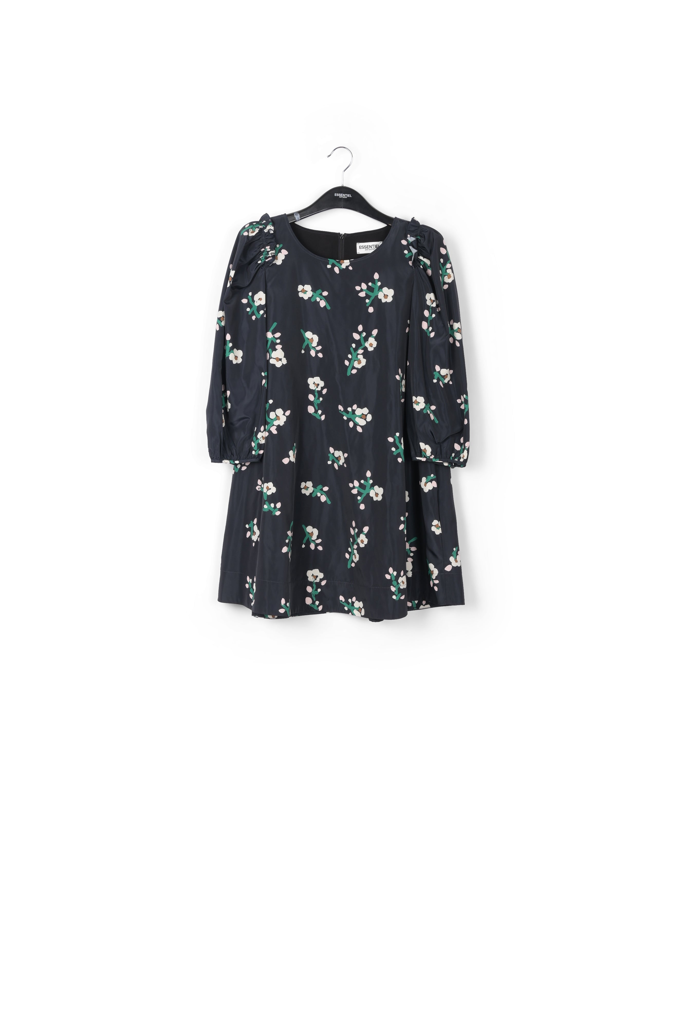 Mini robe noire en taffetas RE—SSENTIEL | Essentiel second hand