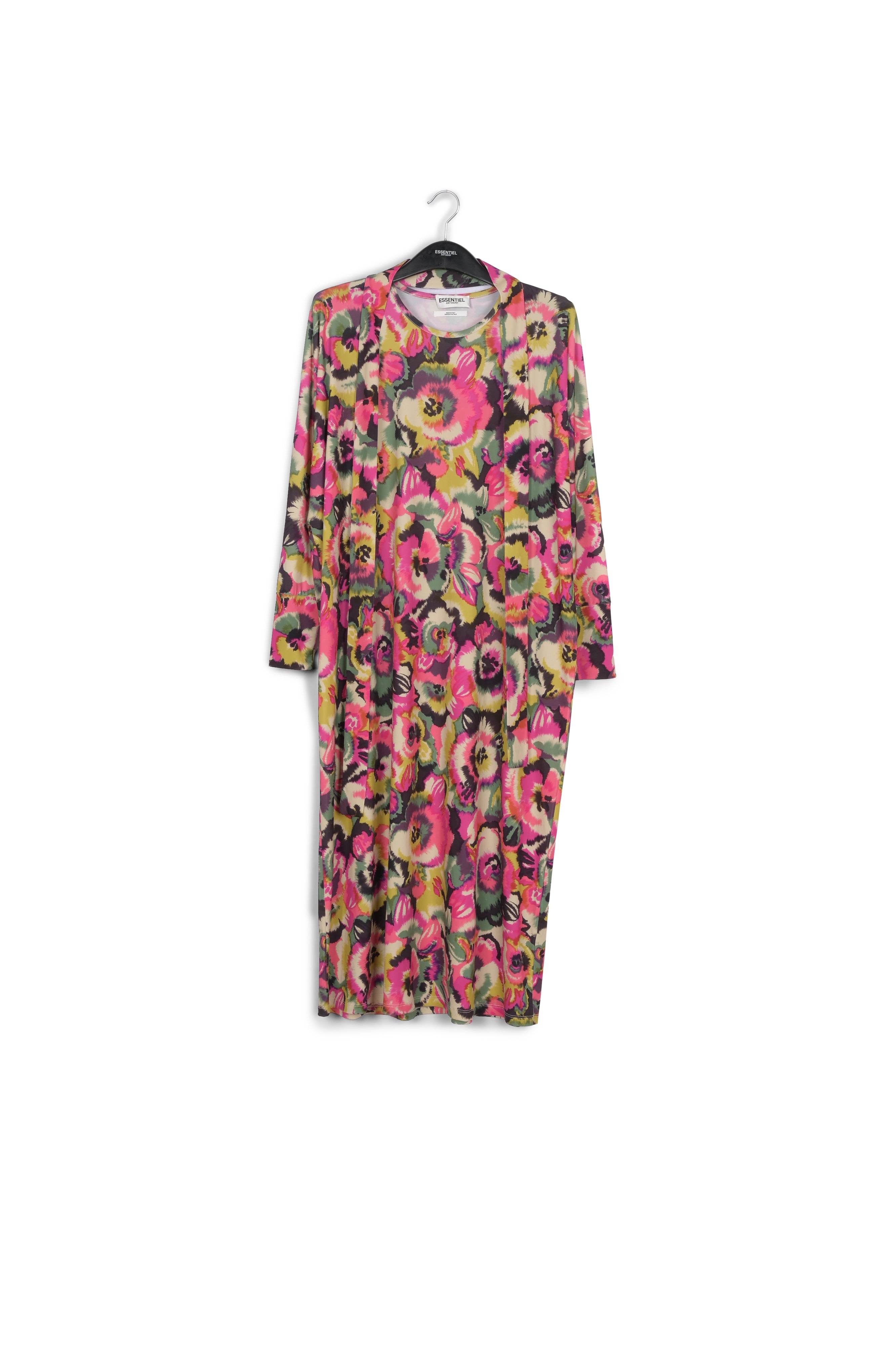 Multicolor midi-length dress with floral print RE—SSENTIEL | Essentiel second hand