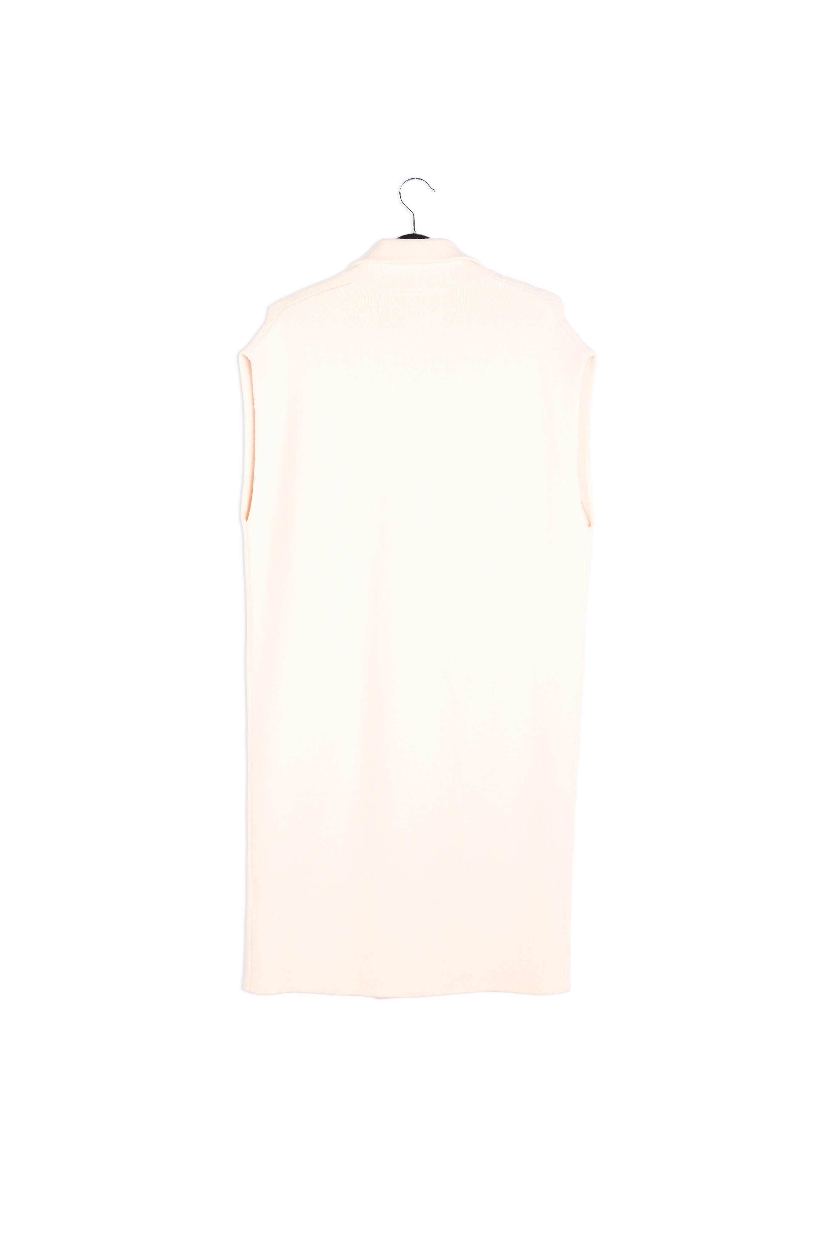 Off-white sleeveless midi-length cardigan RE—SSENTIEL | Essentiel second hand