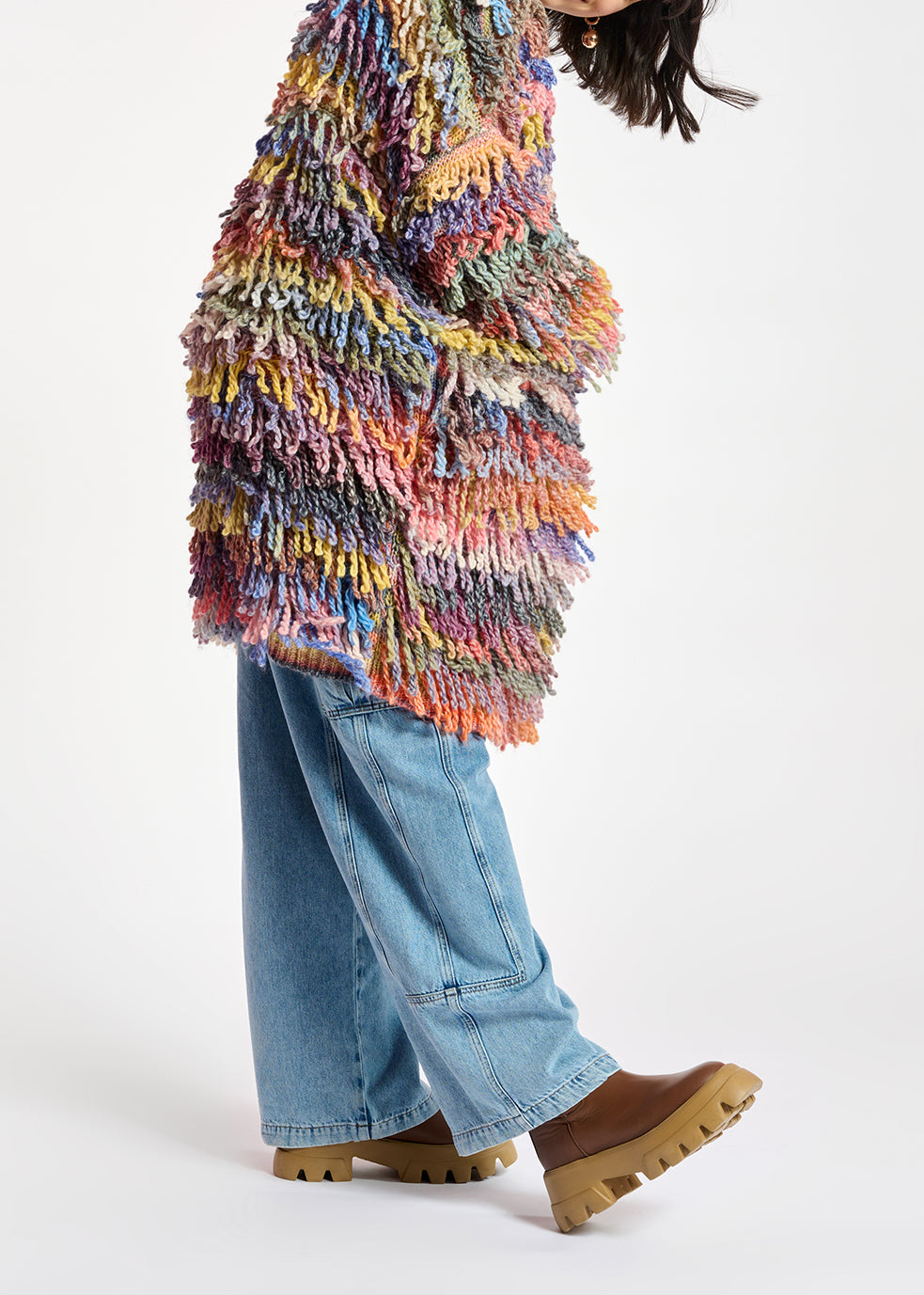Colorful oversized loop stitch knitwear RE—SSENTIEL | Essentiel second hand