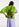 Green jacquard top with puffed sleeves Faume - seconde main