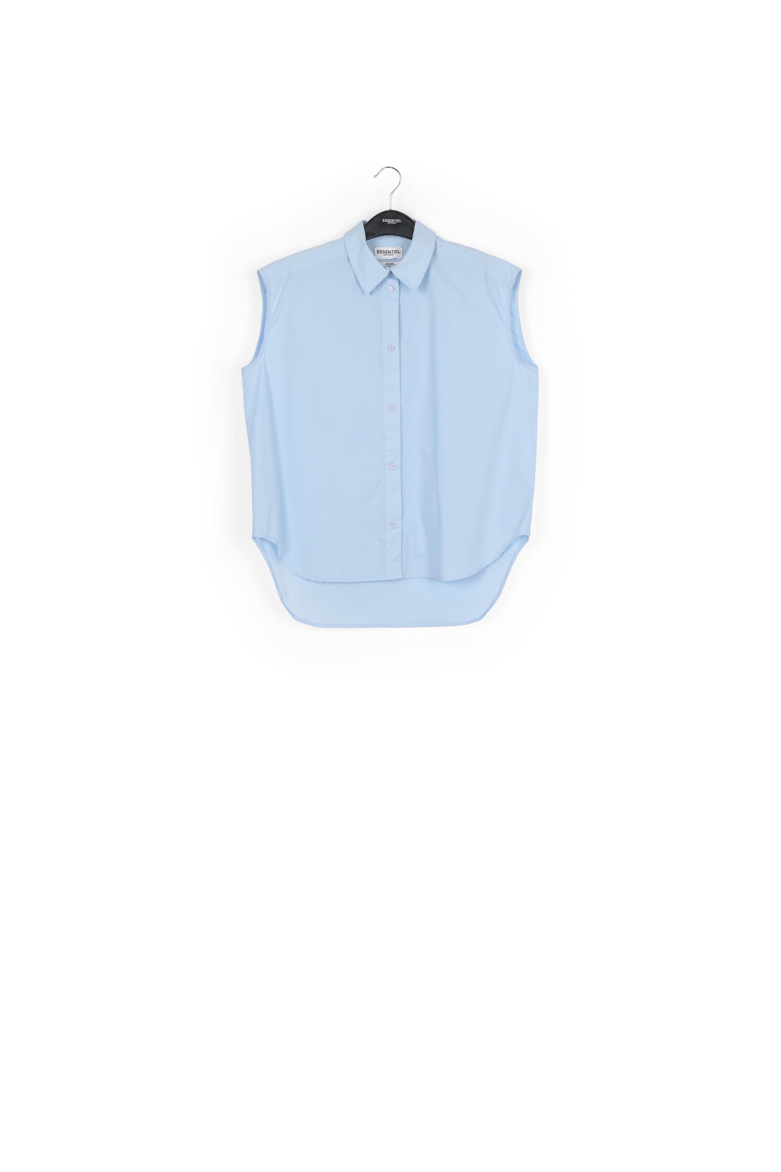 Chemise sans manches en coton bleu clair RE—SSENTIEL | Essentiel second hand