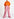Orange oversized cotton-poplin buttoned shirt Faume - seconde main