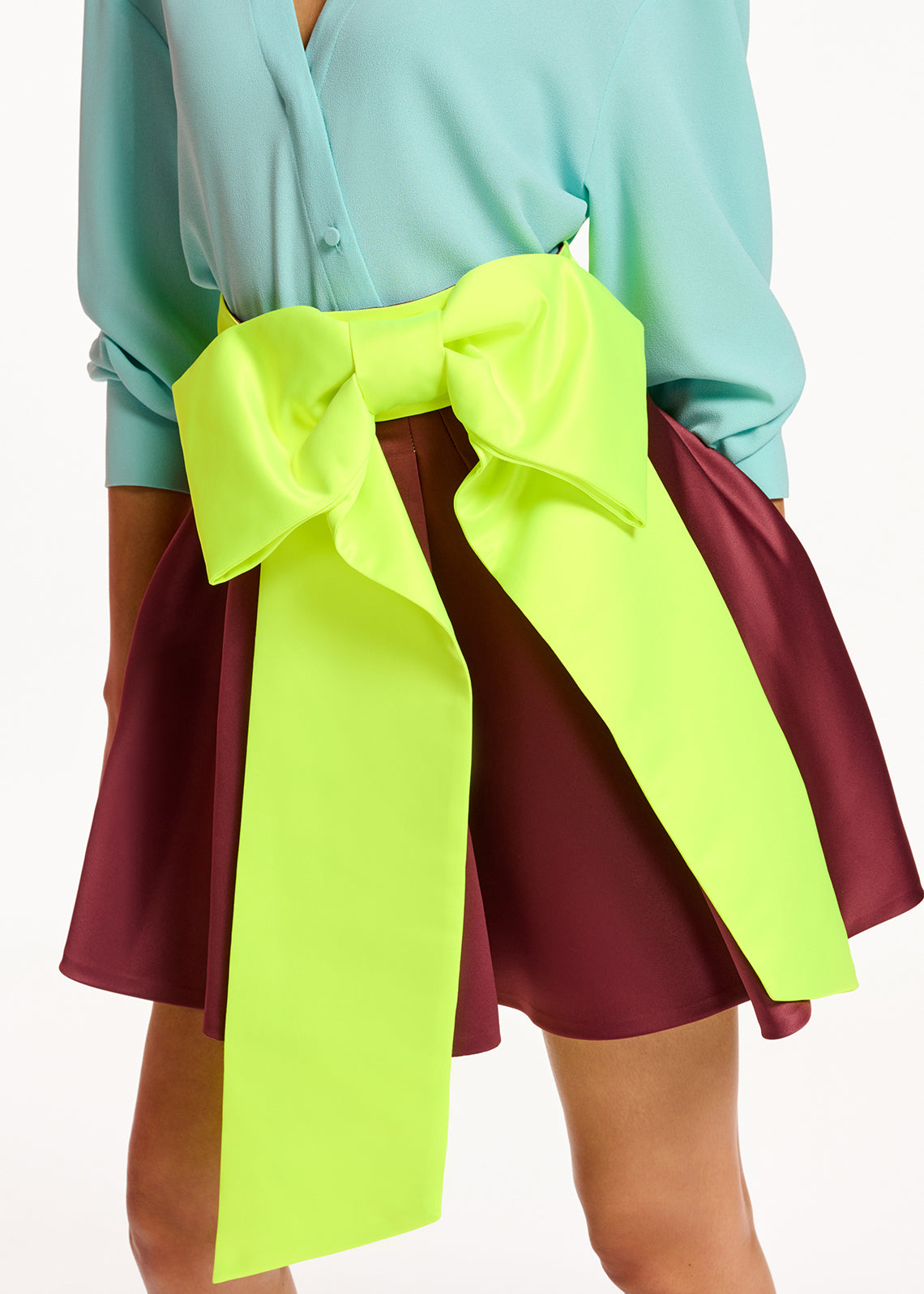 Turquoise V-neck shirt RE—SSENTIEL | Essentiel second hand