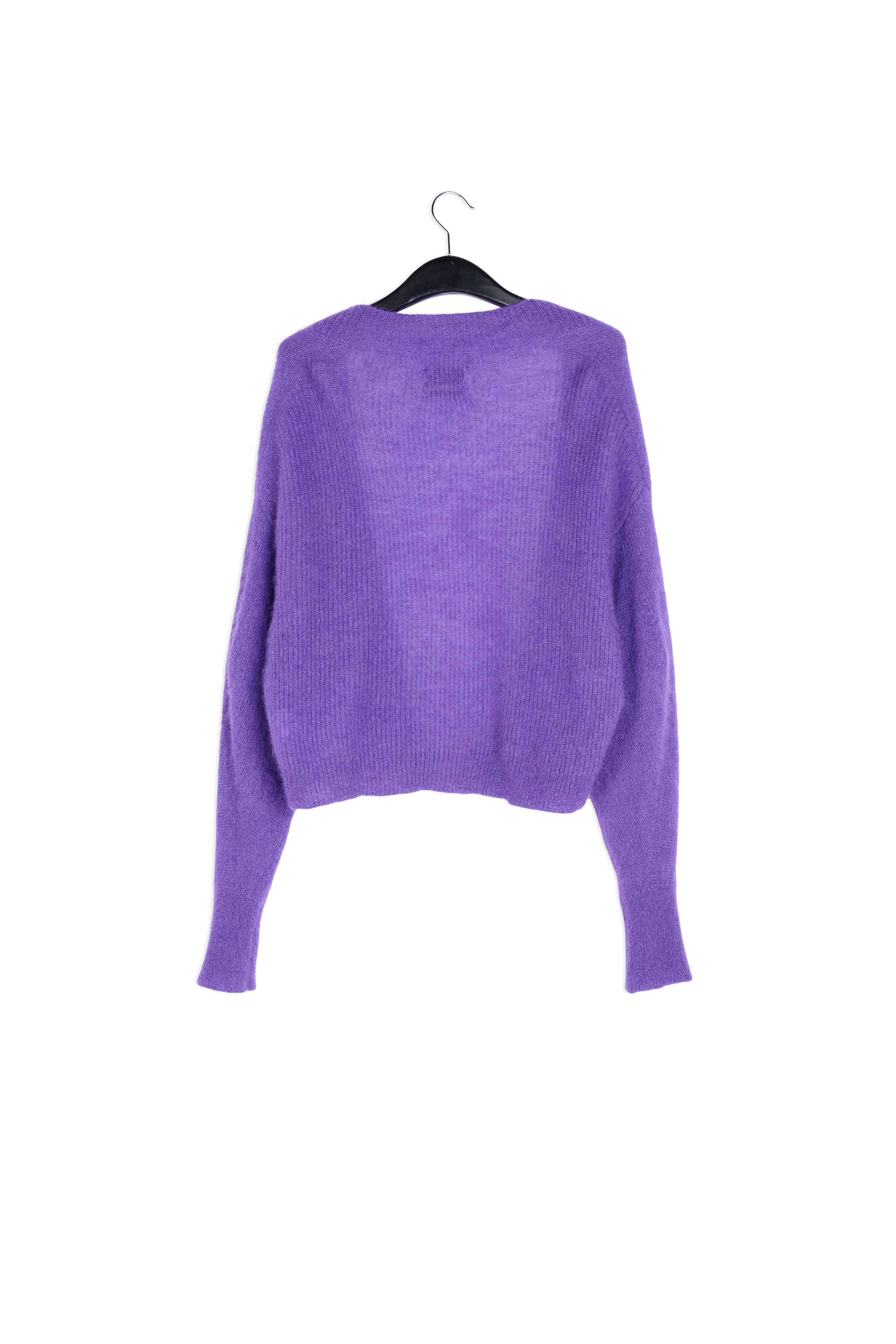 Purple light knitted open cardigan RE—SSENTIEL | Essentiel second hand