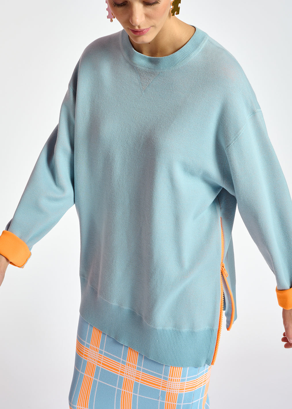 Light blue sweater with boxy cut RE—SSENTIEL | Essentiel second hand