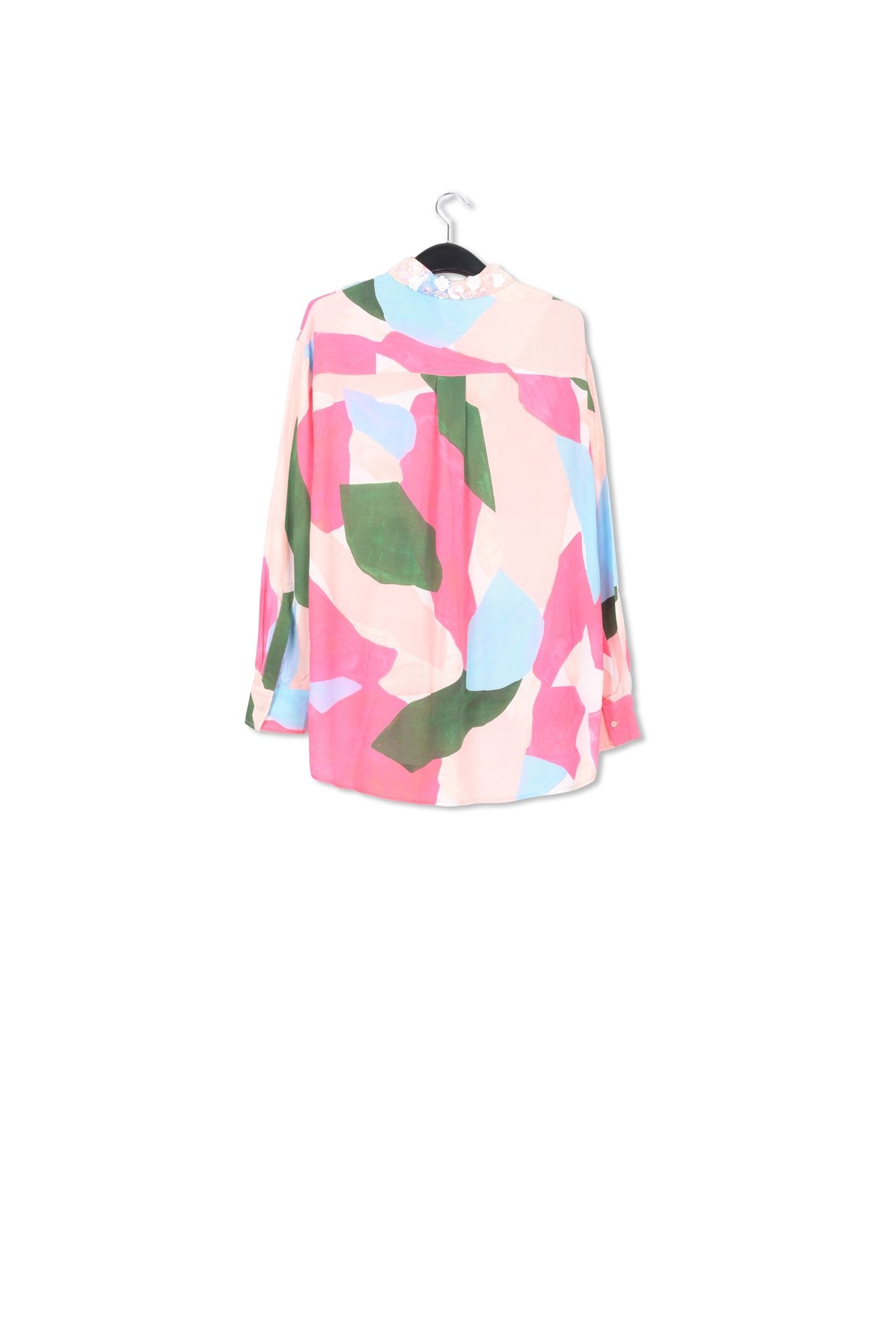 Multicolor shirt with sequin-embroidered collar RE—SSENTIEL | Essentiel second hand