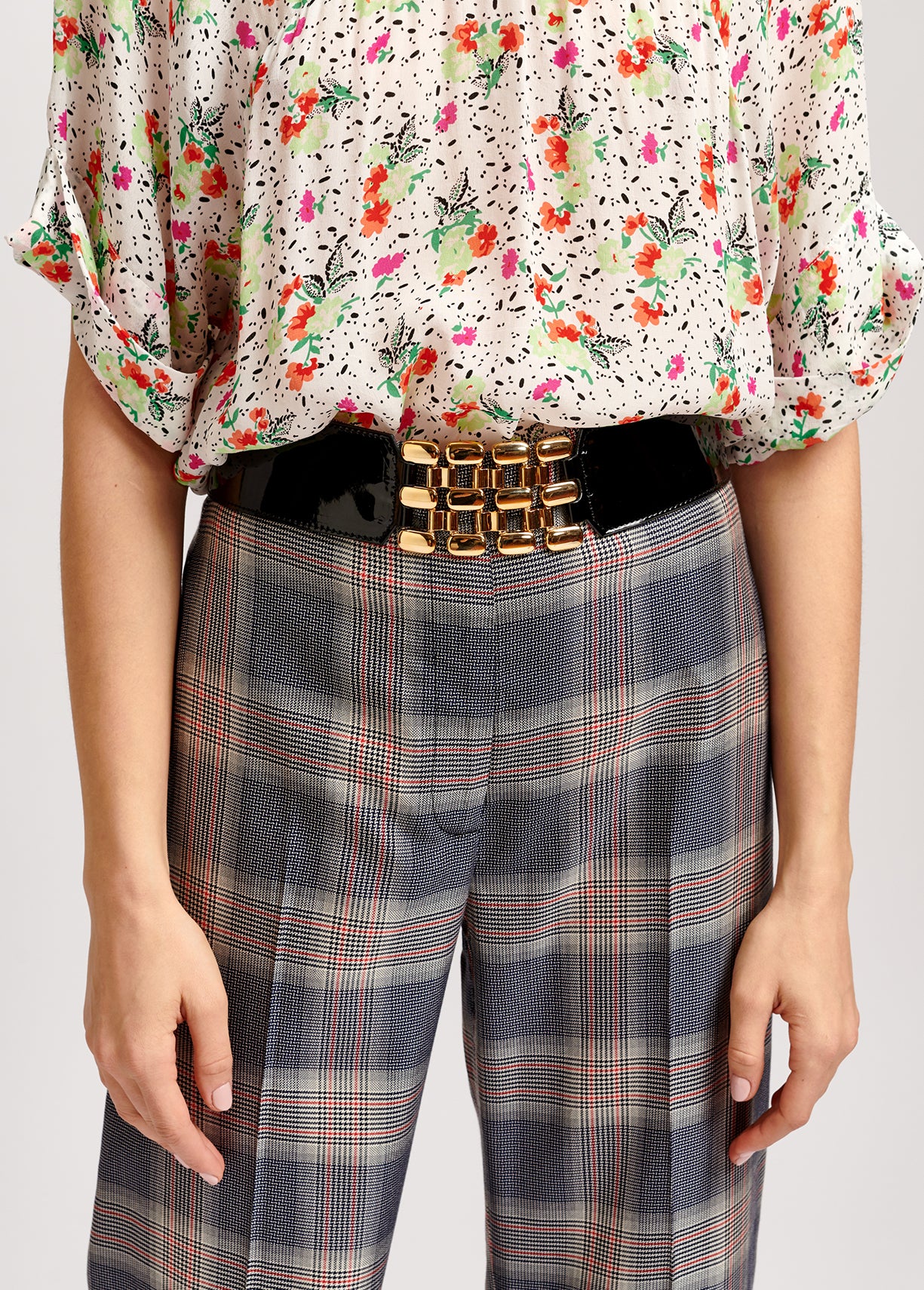 Off-white floral-print top RE—SSENTIEL | Essentiel second hand