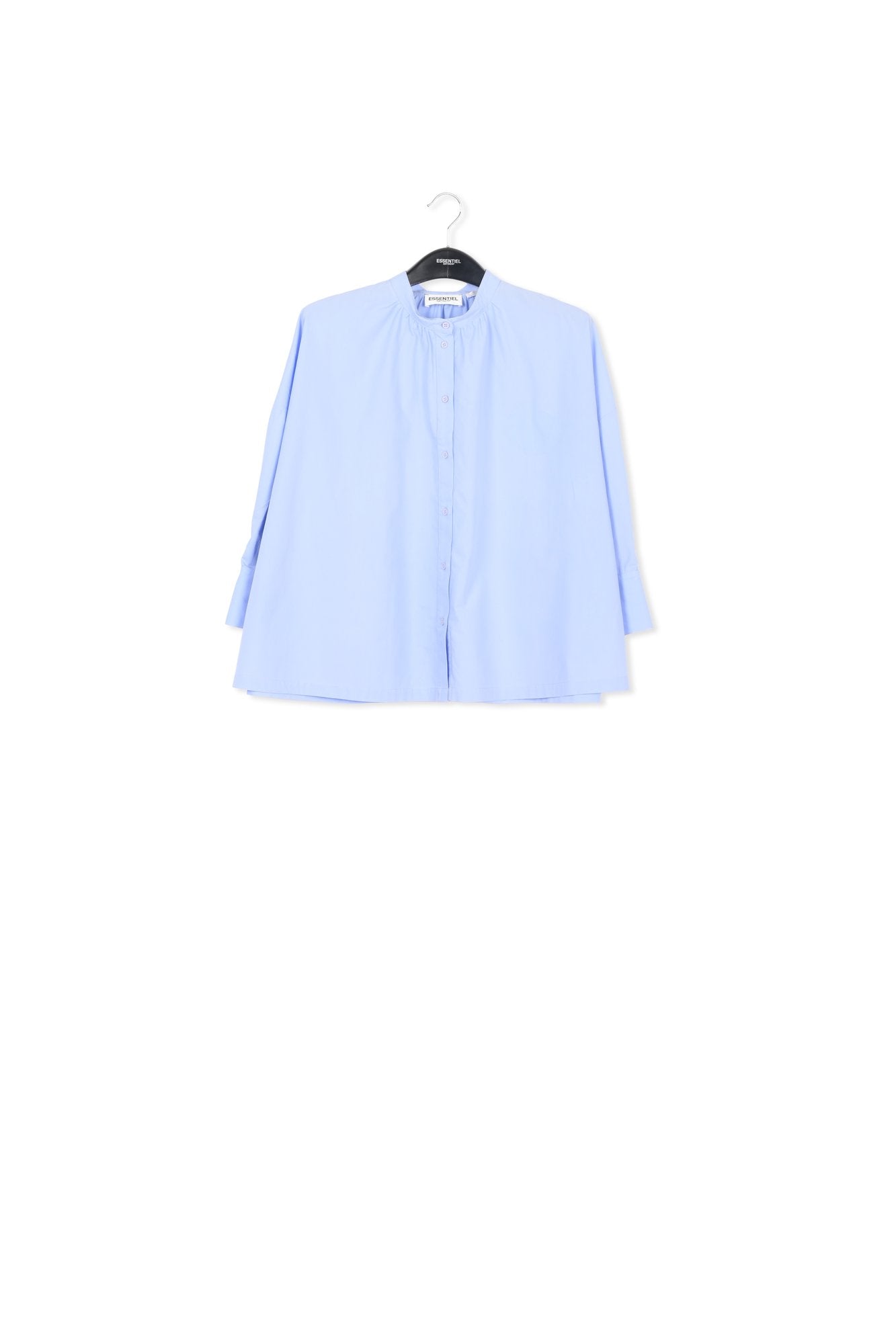Blauw oversized overhemd van katoen RE—SSENTIEL | Essentiel second hand