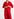 Red belted midi-length knit Faume - seconde main