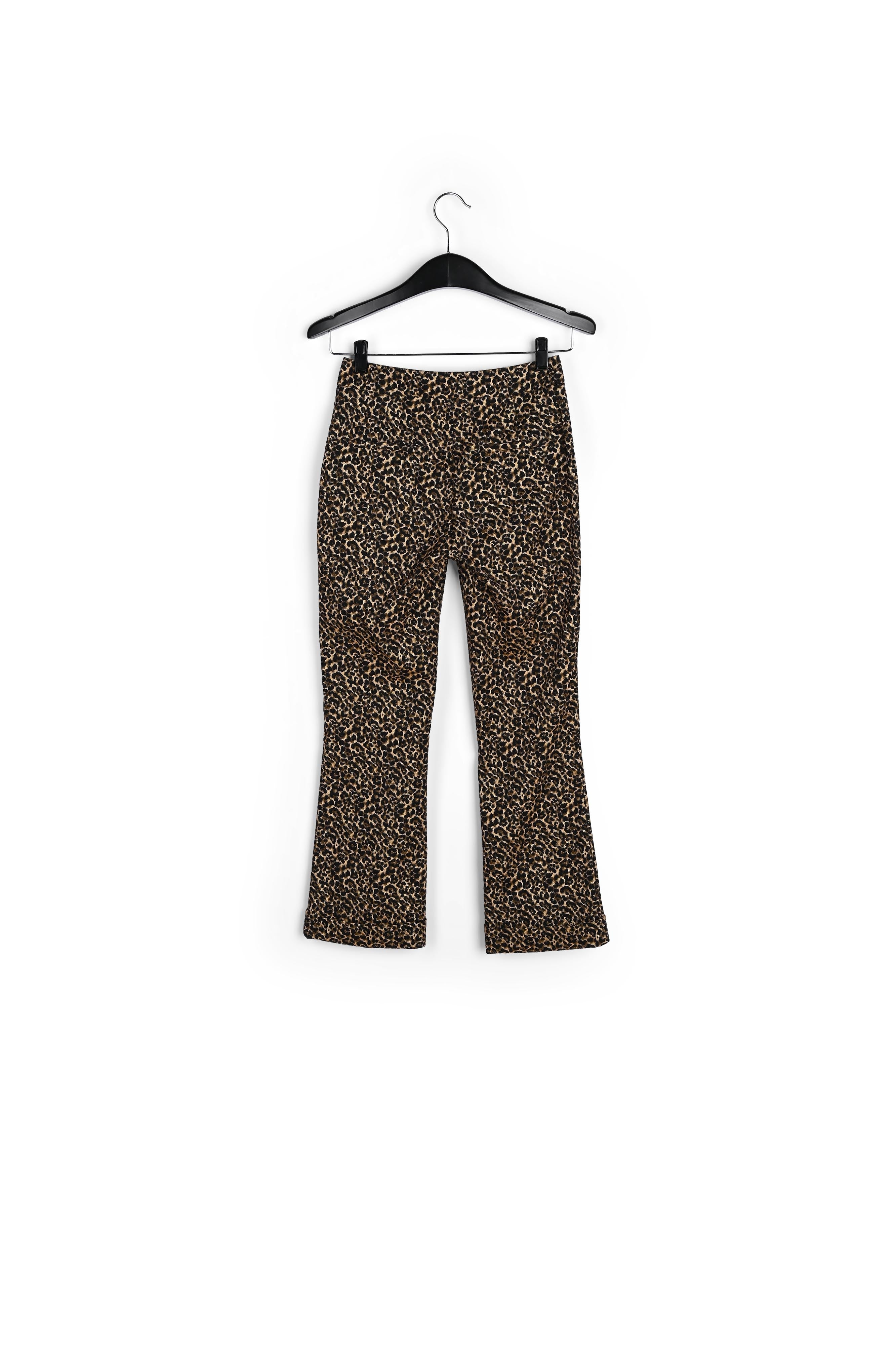 Wijd uitlopende broek met luipaardmotief RE—SSENTIEL | Essentiel second hand