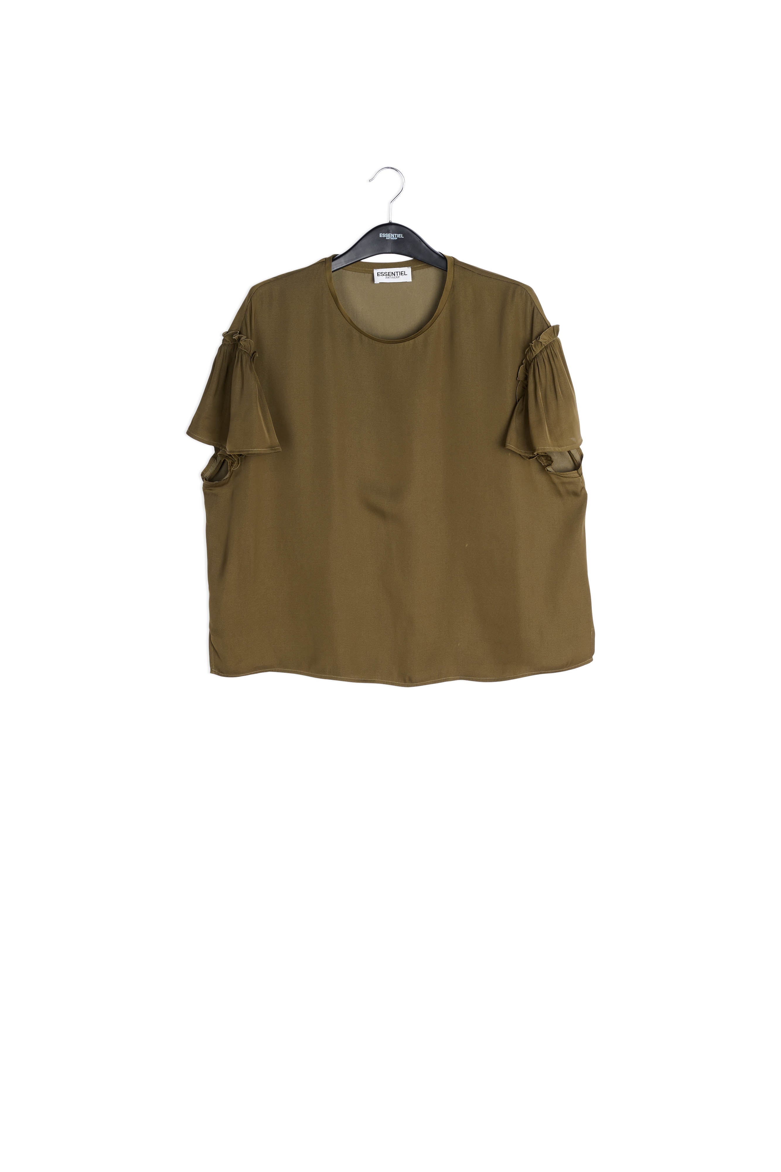 Zivet ruffled sleeve top RE—SSENTIEL | Essentiel second hand