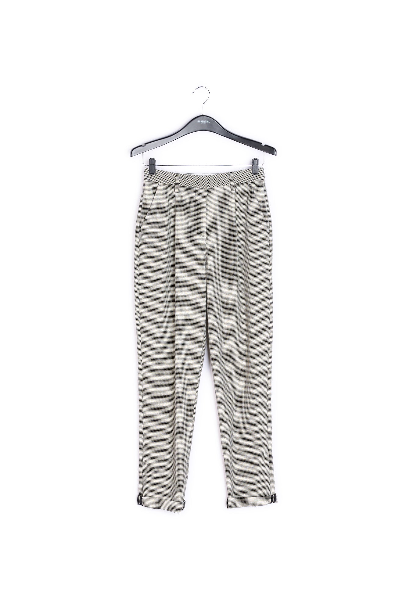 Loose-fit houndstooth high-waist pants RE—SSENTIEL | Essentiel second hand
