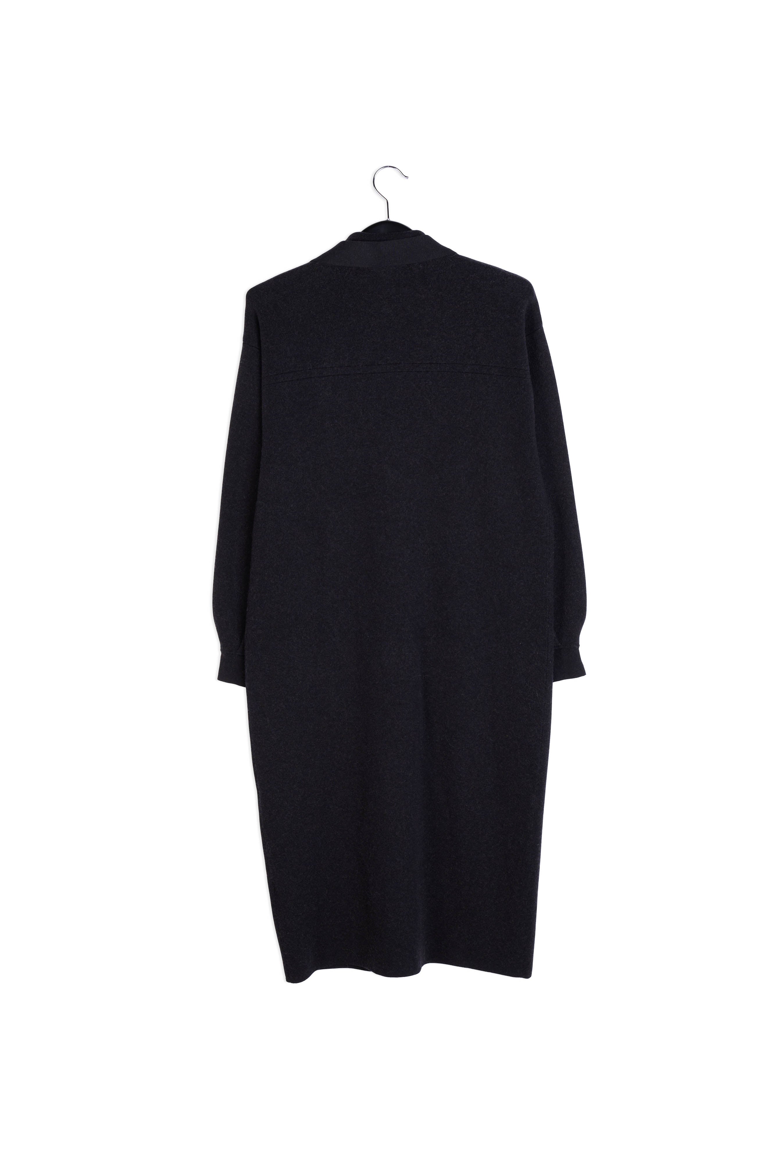 Black belted midi-length knit RE—SSENTIEL | Essentiel second hand