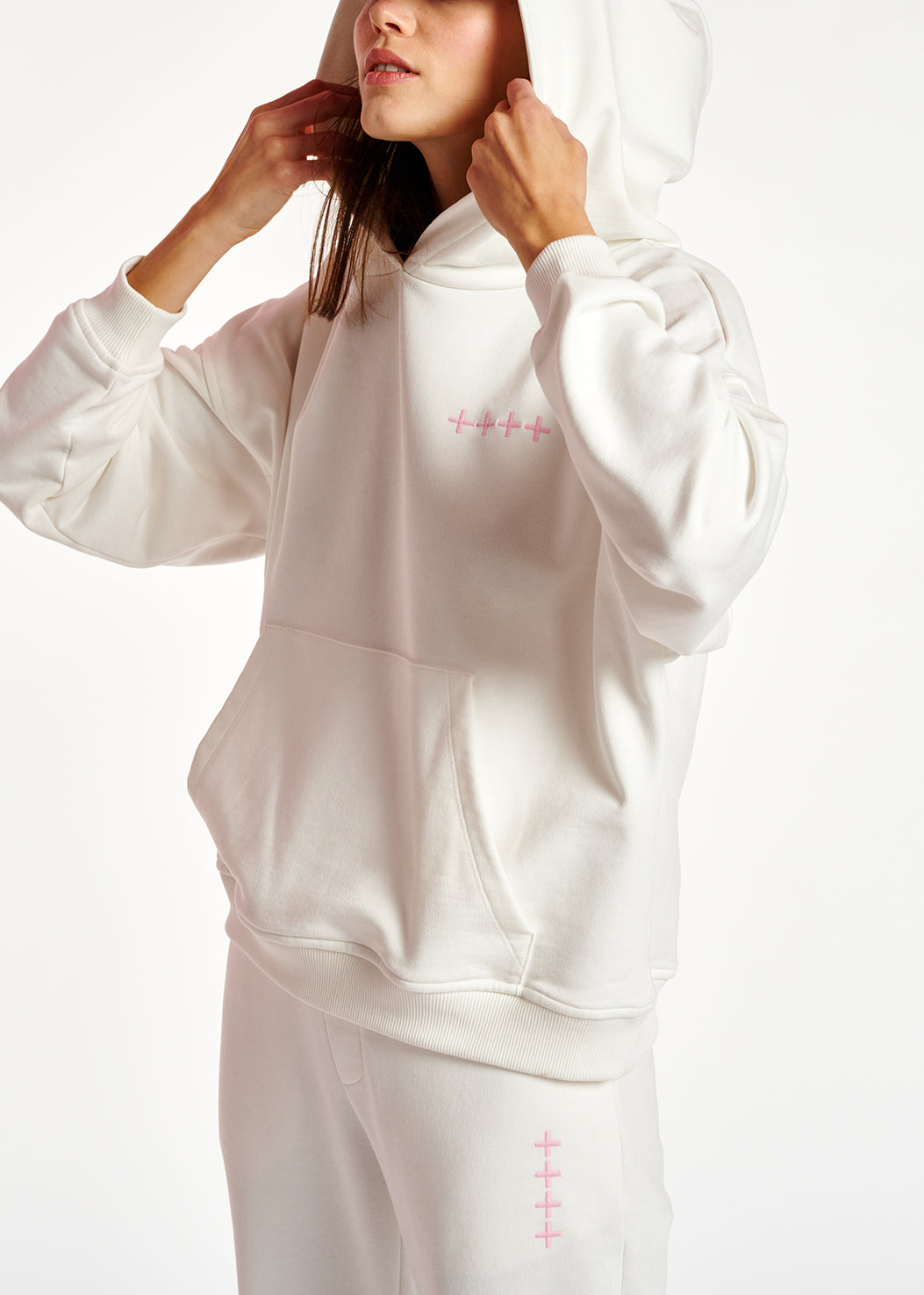 Off-white organic cotton-jersey hoodie RE—SSENTIEL | Essentiel second hand