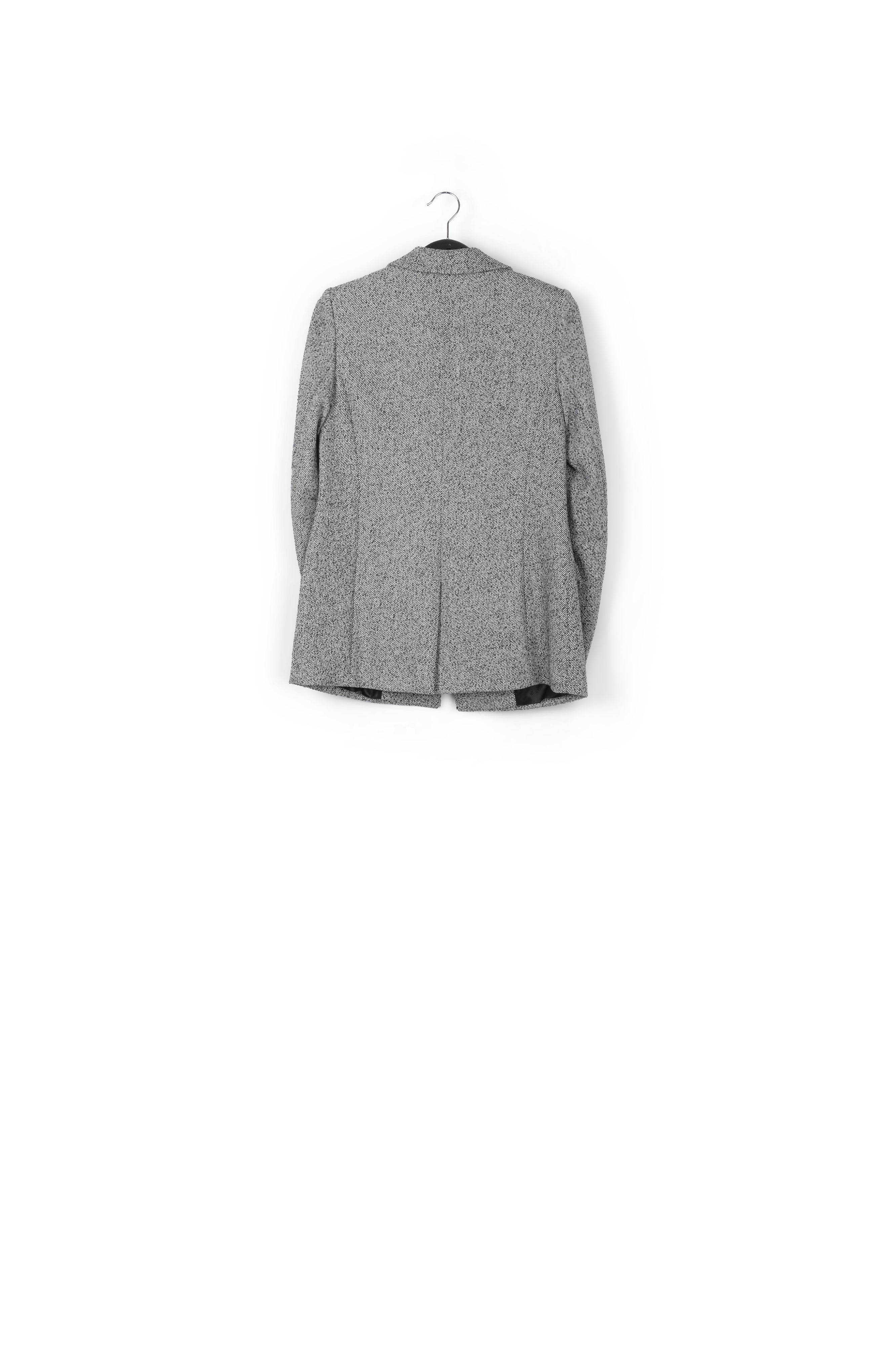 Veste tailleur gris mêlé à coupe droite RE—SSENTIEL | Essentiel second hand