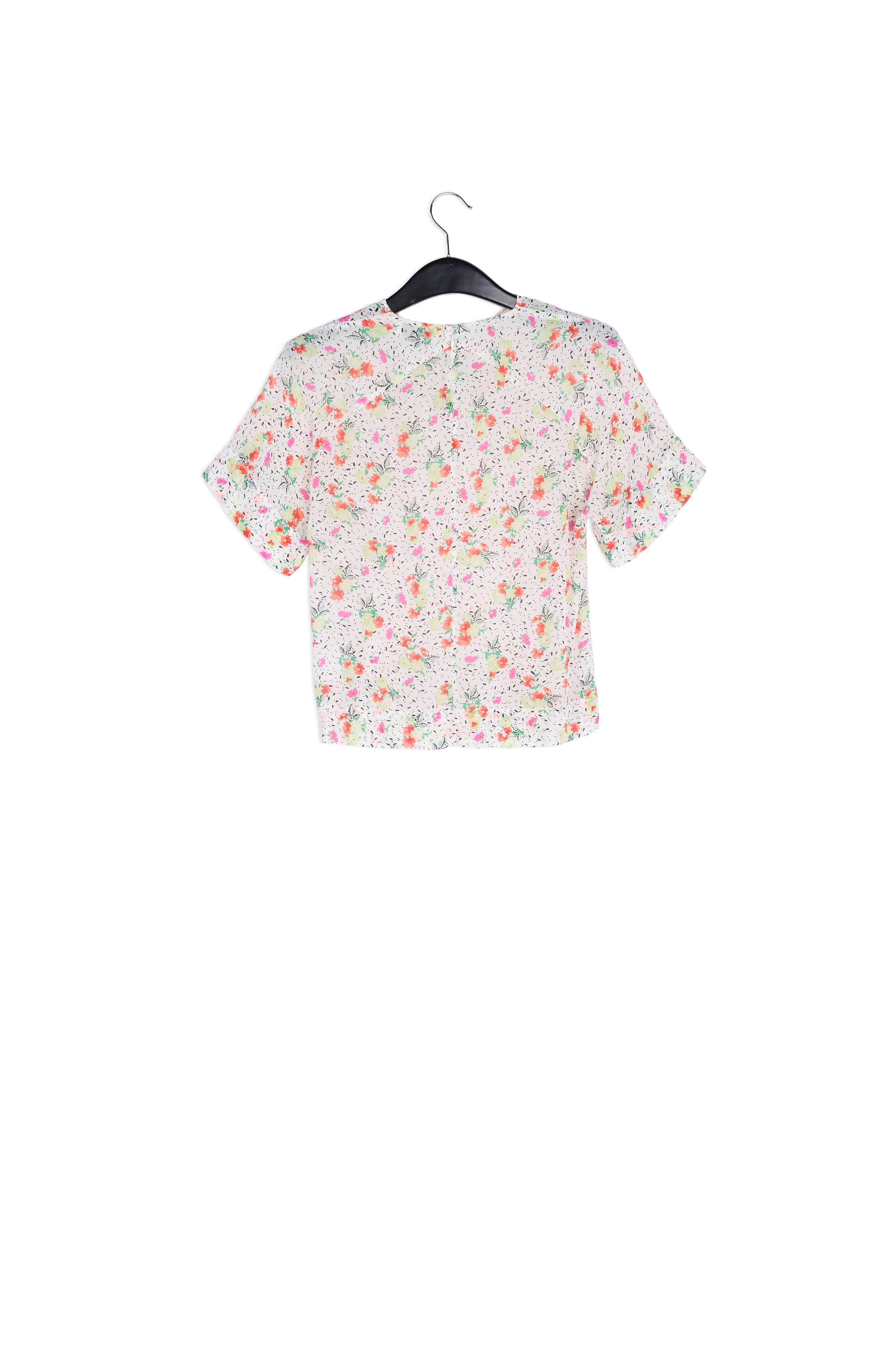 Off-white floral-print top RE—SSENTIEL | Essentiel second hand