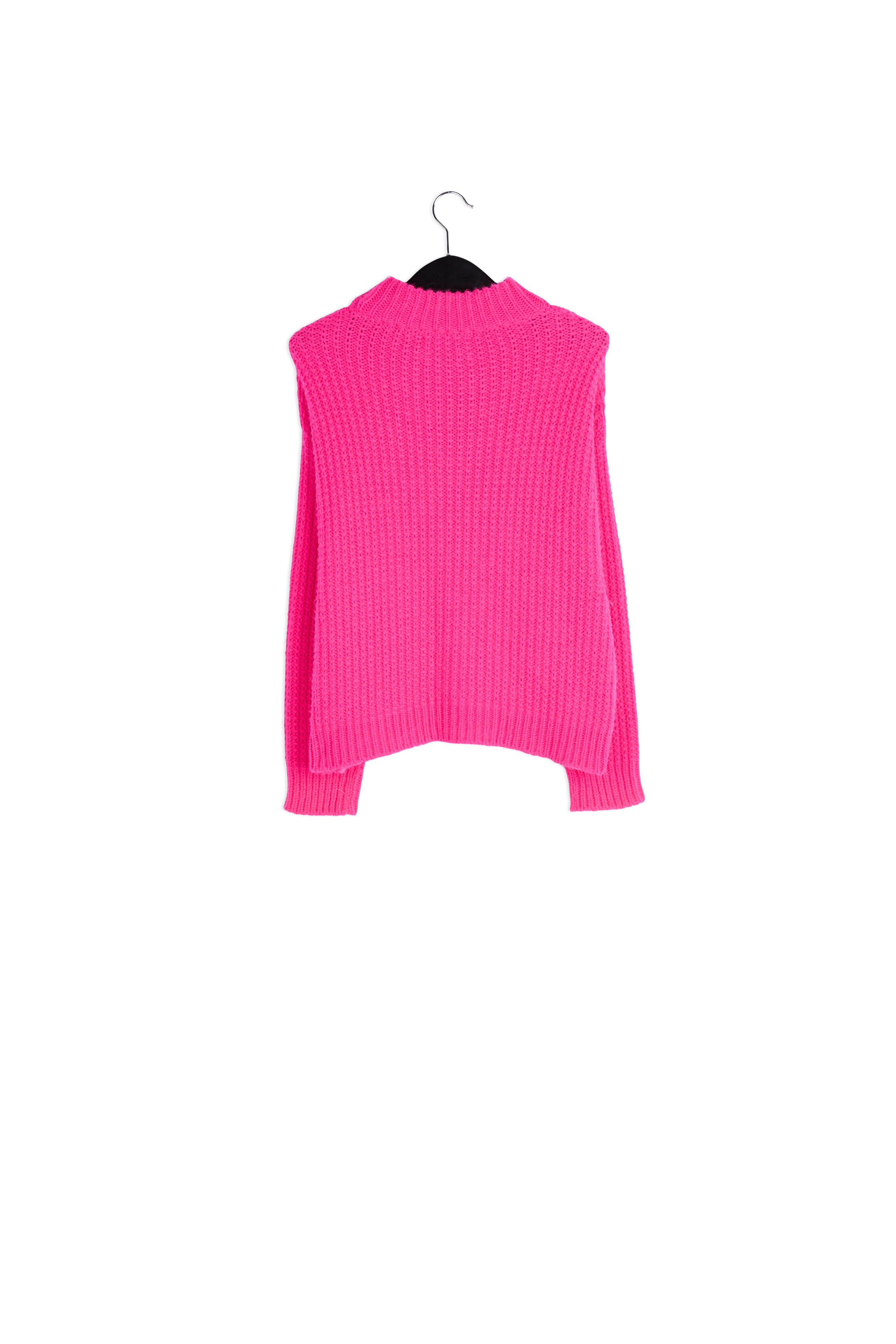 Fuchsia knitted boxy sweater RE—SSENTIEL | Essentiel second hand