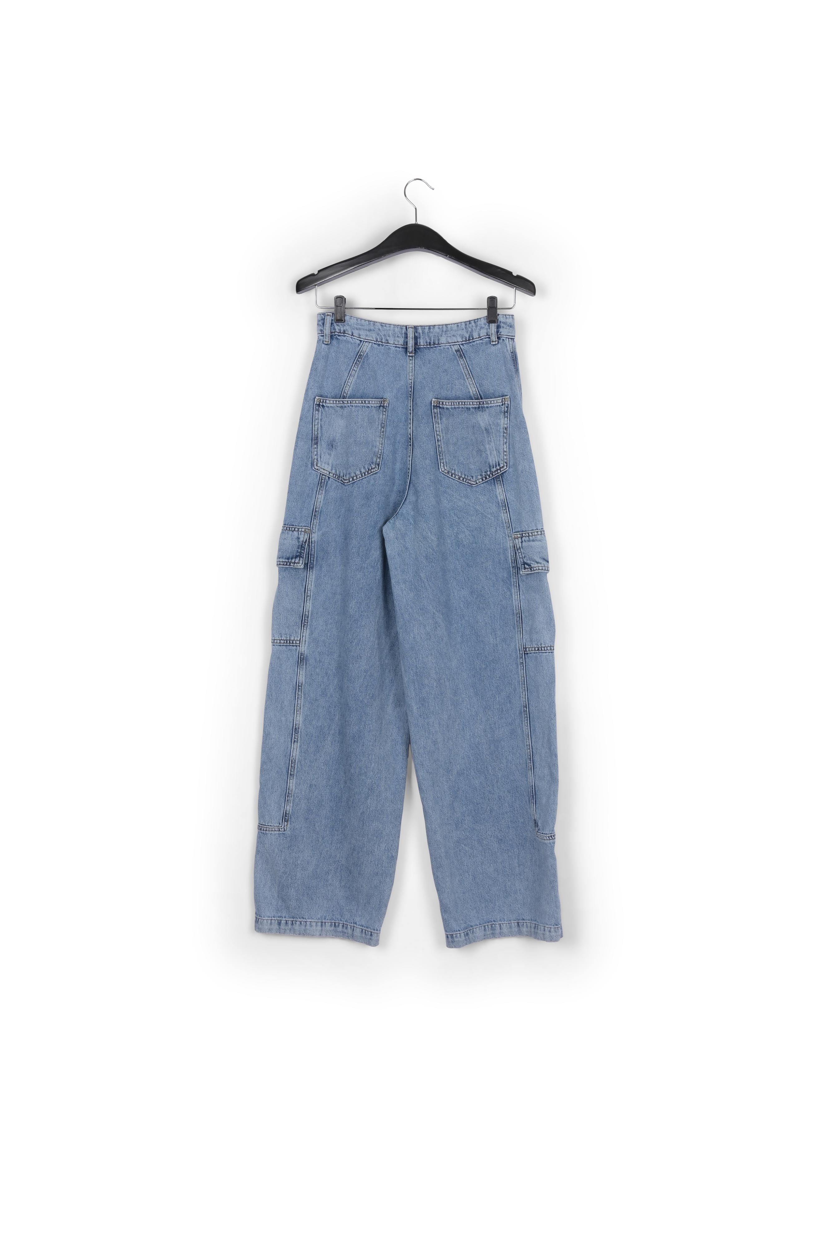 Jean treillis bleu aux jambes larges RE—SSENTIEL | Essentiel second hand
