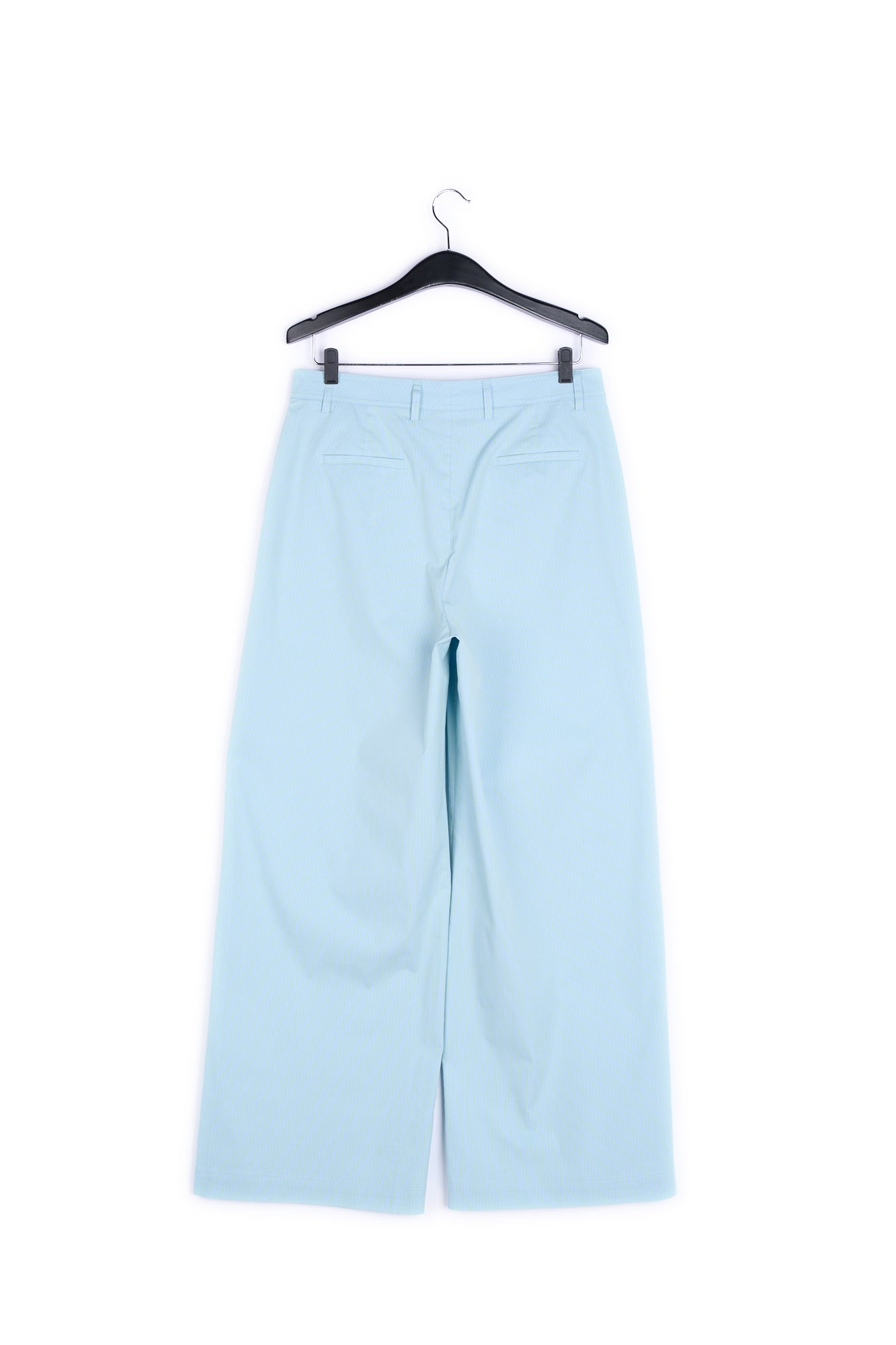 Light blue plaid wide-leg pants RE—SSENTIEL | Essentiel second hand