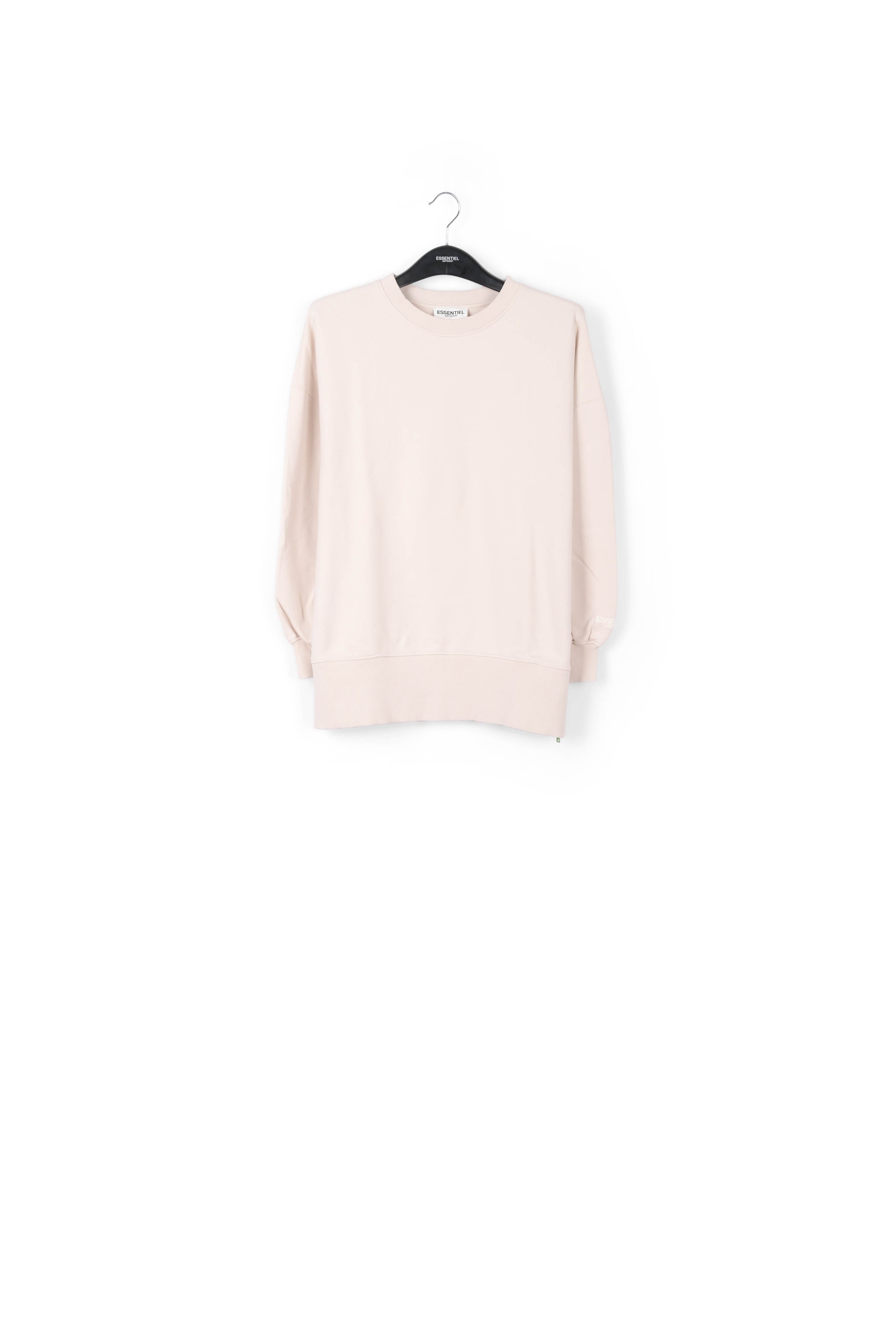 Sweat boxy en coton bio blanc cassé RE—SSENTIEL | Essentiel second hand