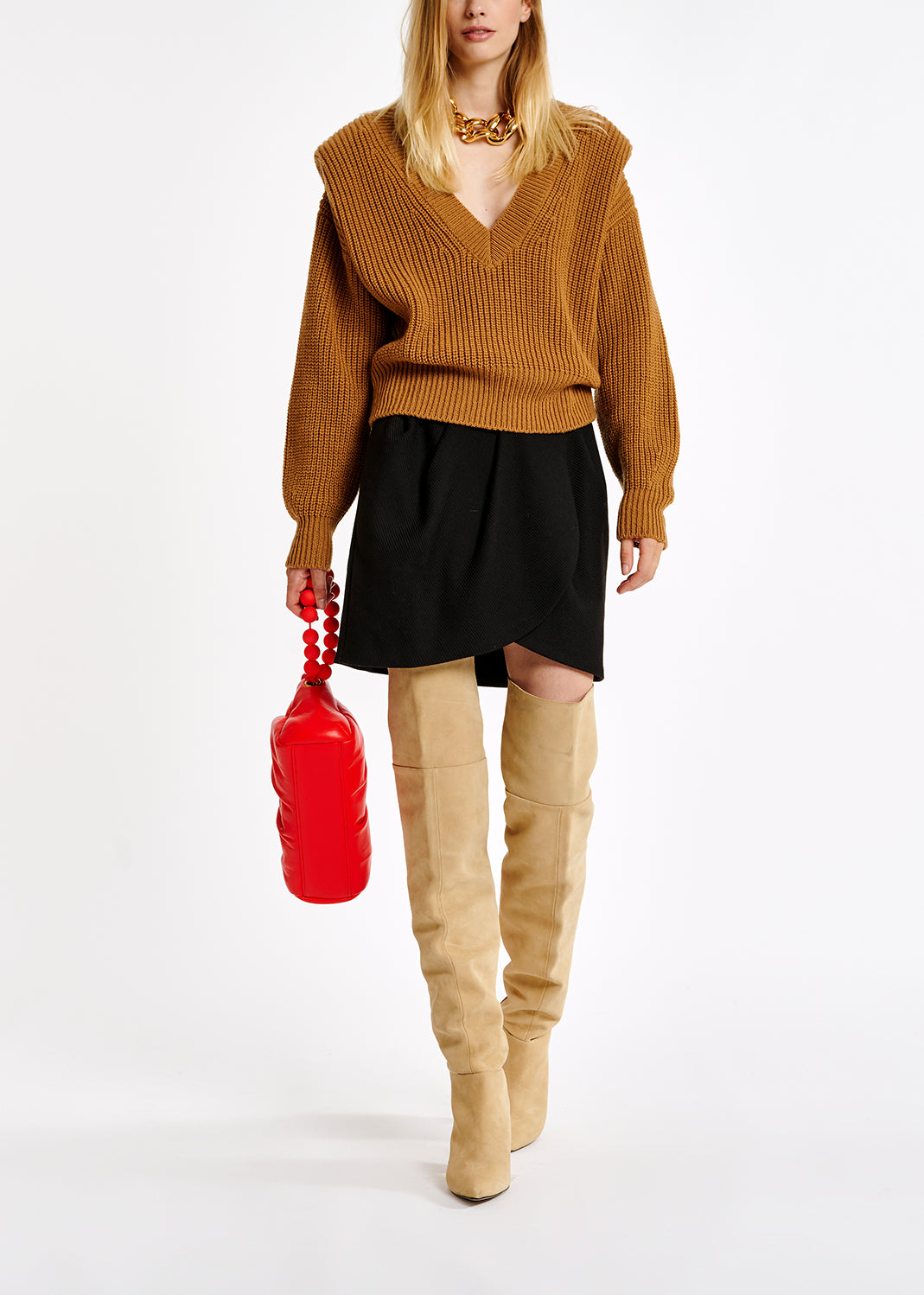 Pull camel à épaulettes RE—SSENTIEL | Essentiel second hand