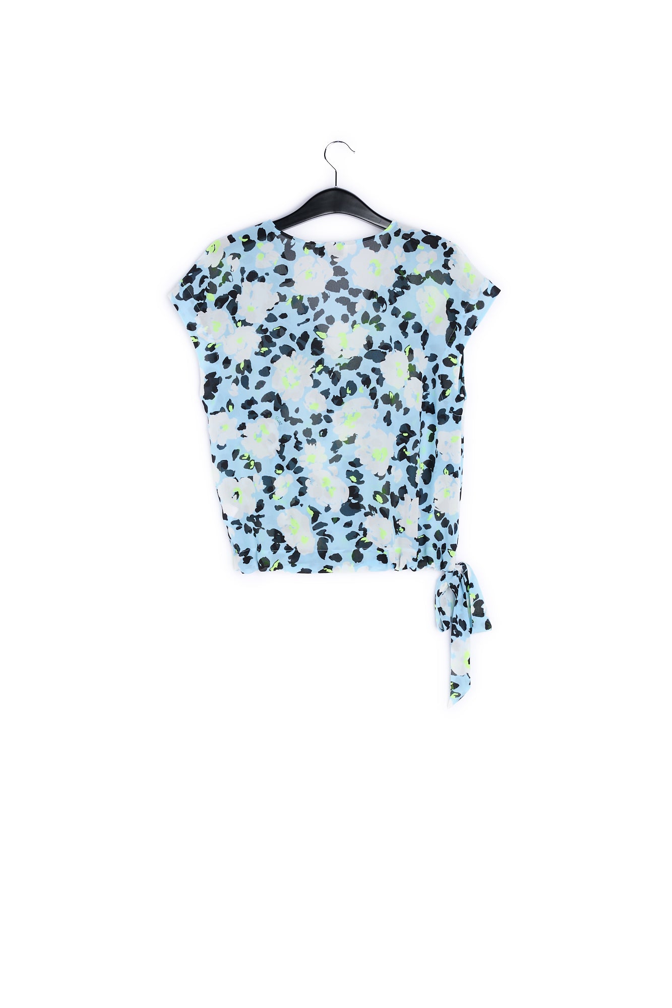 Light blue floral-print top RE—SSENTIEL | Essentiel second hand