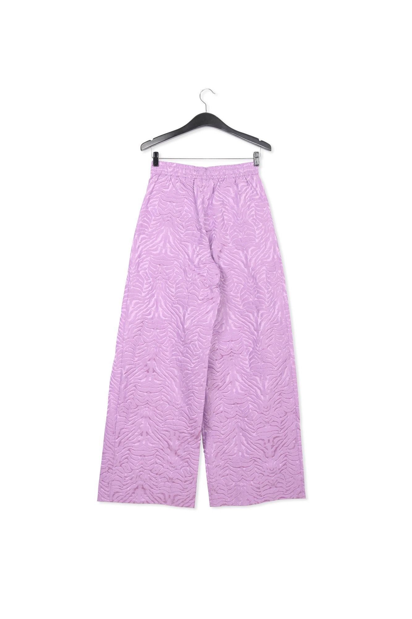 Lilac zebra jacquard wide-leg pants RE—SSENTIEL | Essentiel second hand