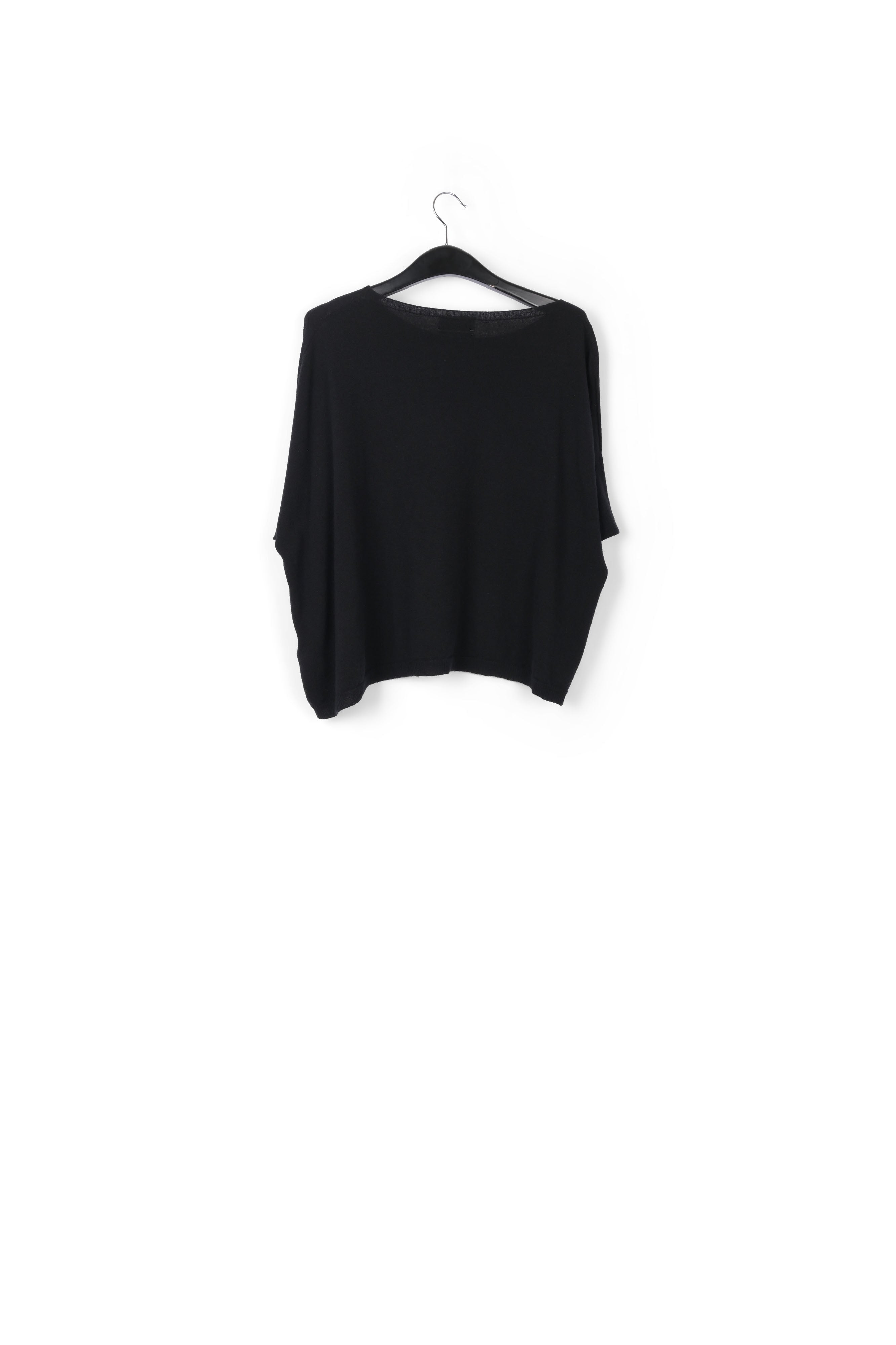 Top noir oversize tricoté en cachemire mélangée RE—SSENTIEL | Essentiel second hand