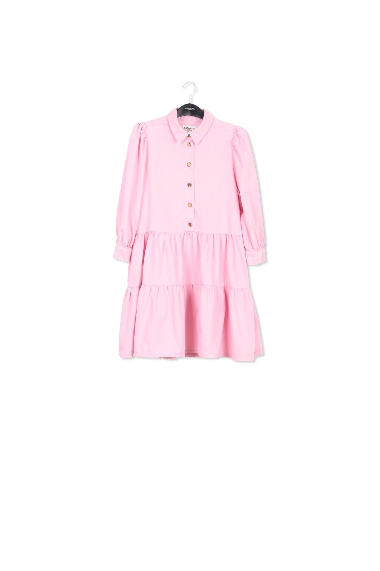 Pink denim A-line mini dress RE—SSENTIEL | Essentiel second hand